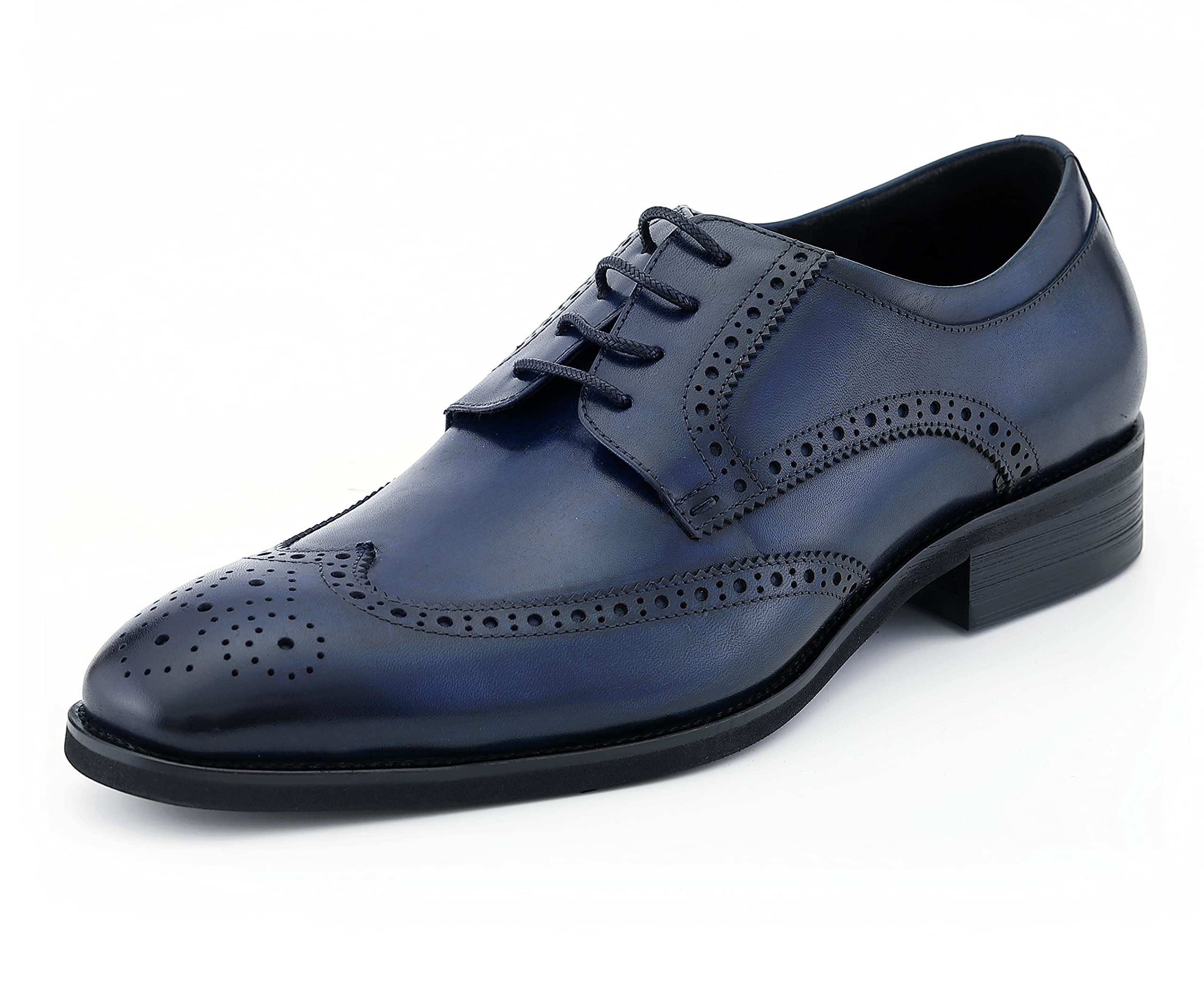 Asher Green AG100 Genuine Calf Leather Wingtip Oxfords - Two Tone & Multi Tone Men's Dress Shoes for Business, Weddings & Formal Occasions