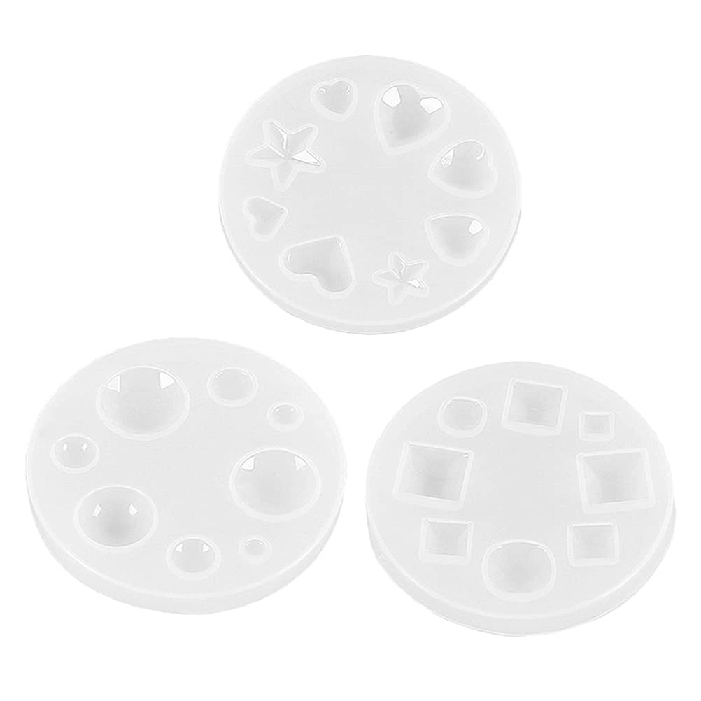 Healifty 3-Piece Silicone Earring Pendant Molds - DIY Jewelry Making Kit for Earrings, Charms & Drops - Perfect for Handmade Crafts, Gifts & Jewelry Design