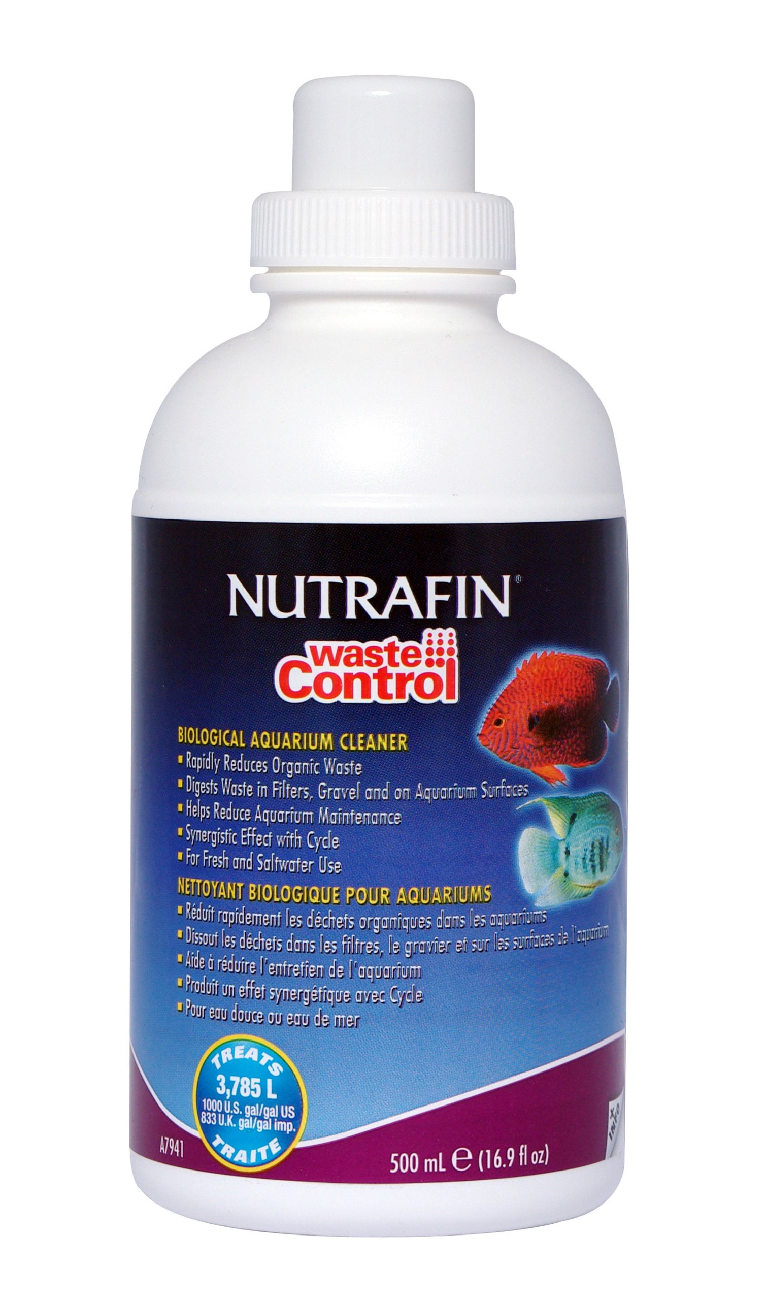 Nutrafin Waste Control Bio Aqua Cleaner - Natural Water Clarifier for Fish Tanks & Aquariums | Removes Organic Waste & Improves Water Quality | Perfect for Freshwater & Saltwater Fish Tanks