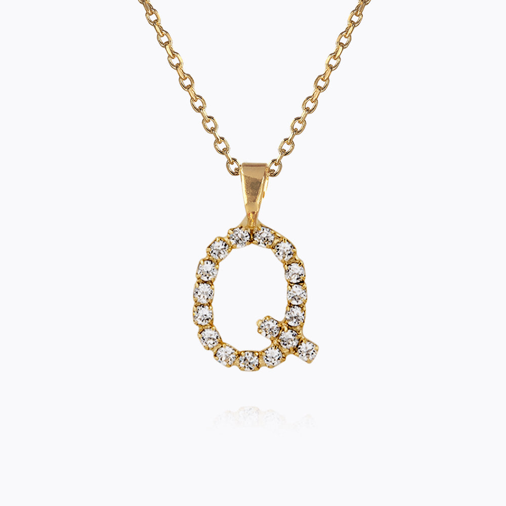 Mini Letter Necklace with Crystal Charm - Personalized Initial Pendant for Women - Perfect for Gifts, Everyday Wear & Special Occasions