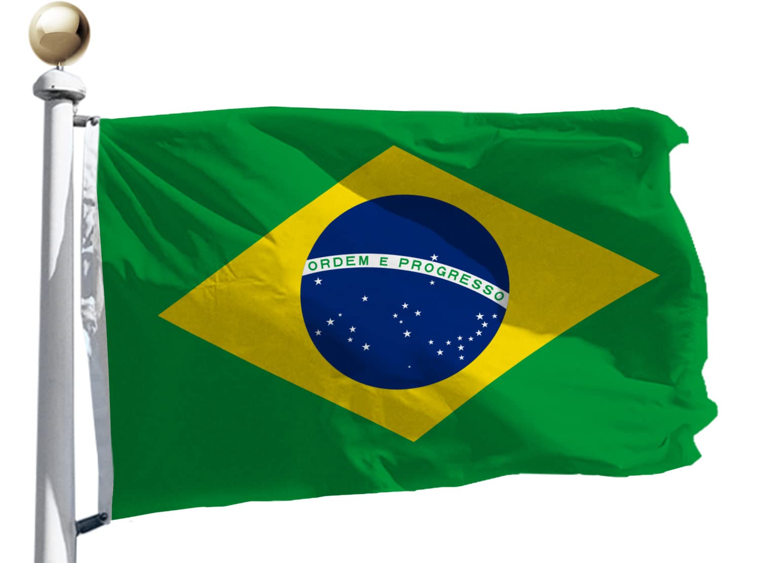 3x5Ft Brazil Flag - Large 100D Polyester Brazilian National Flag for Outdoor & Indoor Use - House Decor, Yard, Garden, Party, Sporting Events, Patriotic Displays