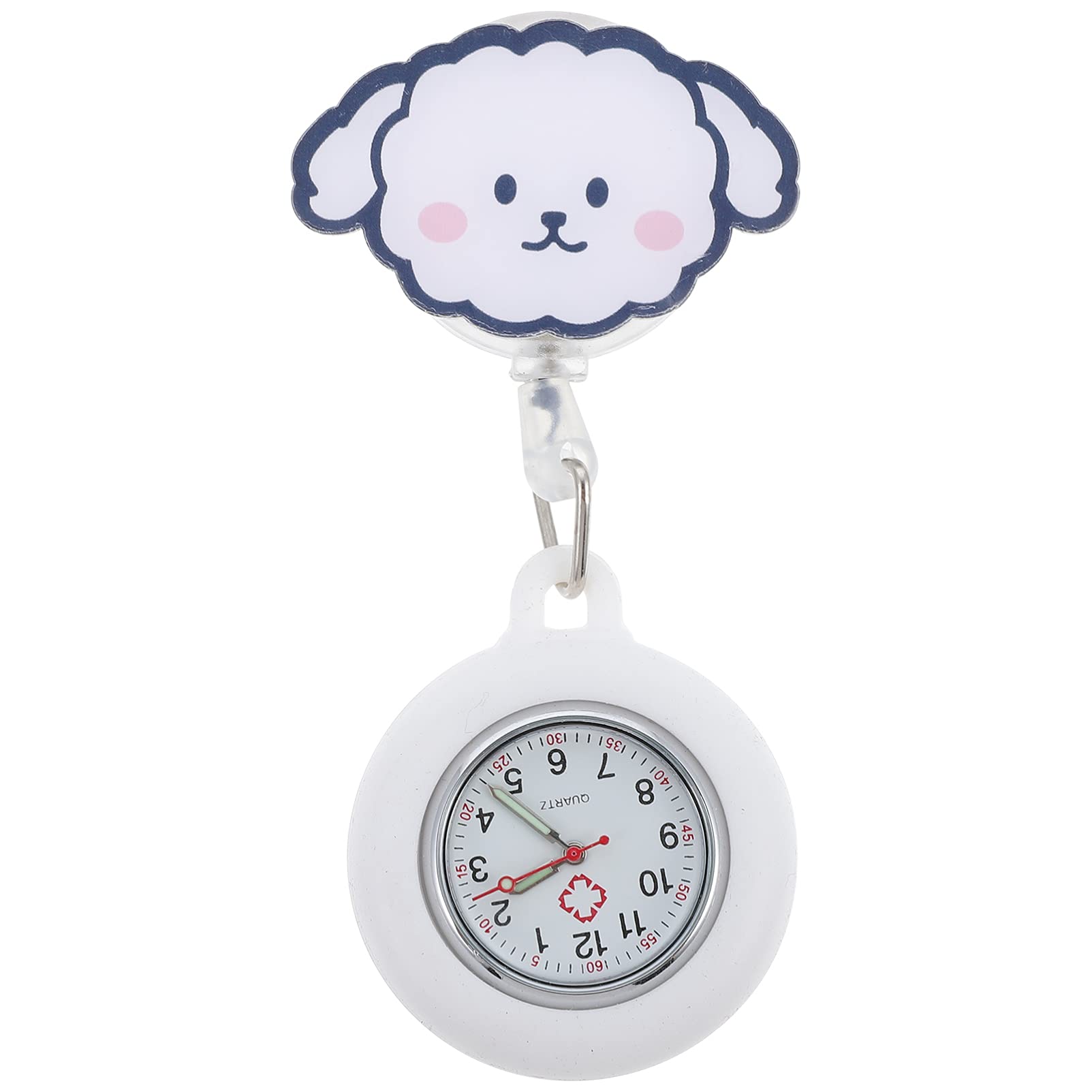 Hemobllo Nurse Fob Watch - Retractable Clip-On Pocket Watch for Nurses & Doctors | Cartoon Design, Portable & Durable | Ideal for Medical Shifts, Clinical Use & Healthcare Professionals