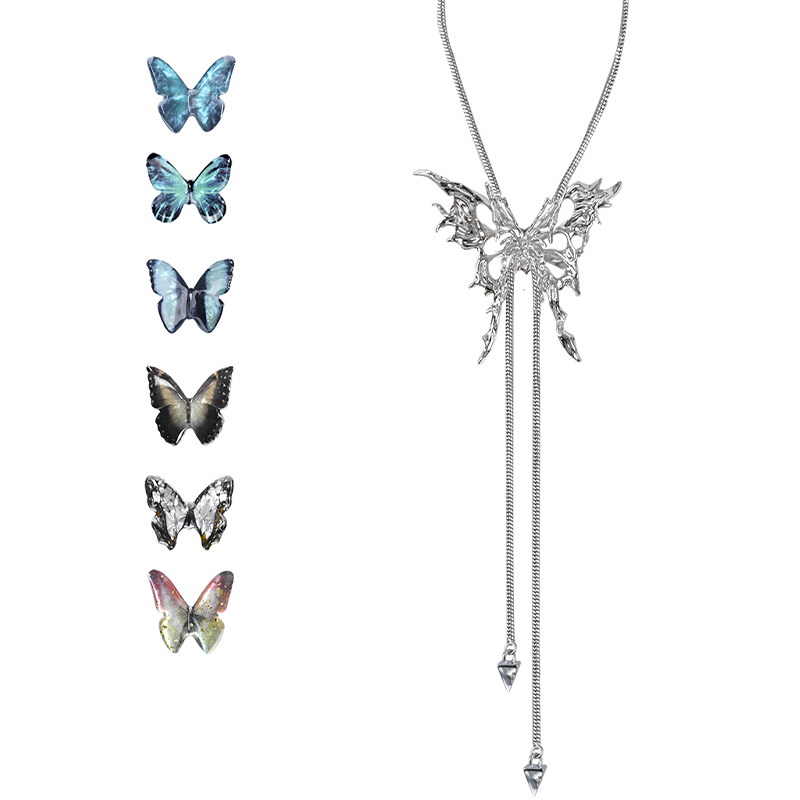 Butterfly Cage Convertible Pendant Necklace - Elegant Layering Jewelry for Women, Perfect for Date Nights & Special Occasions