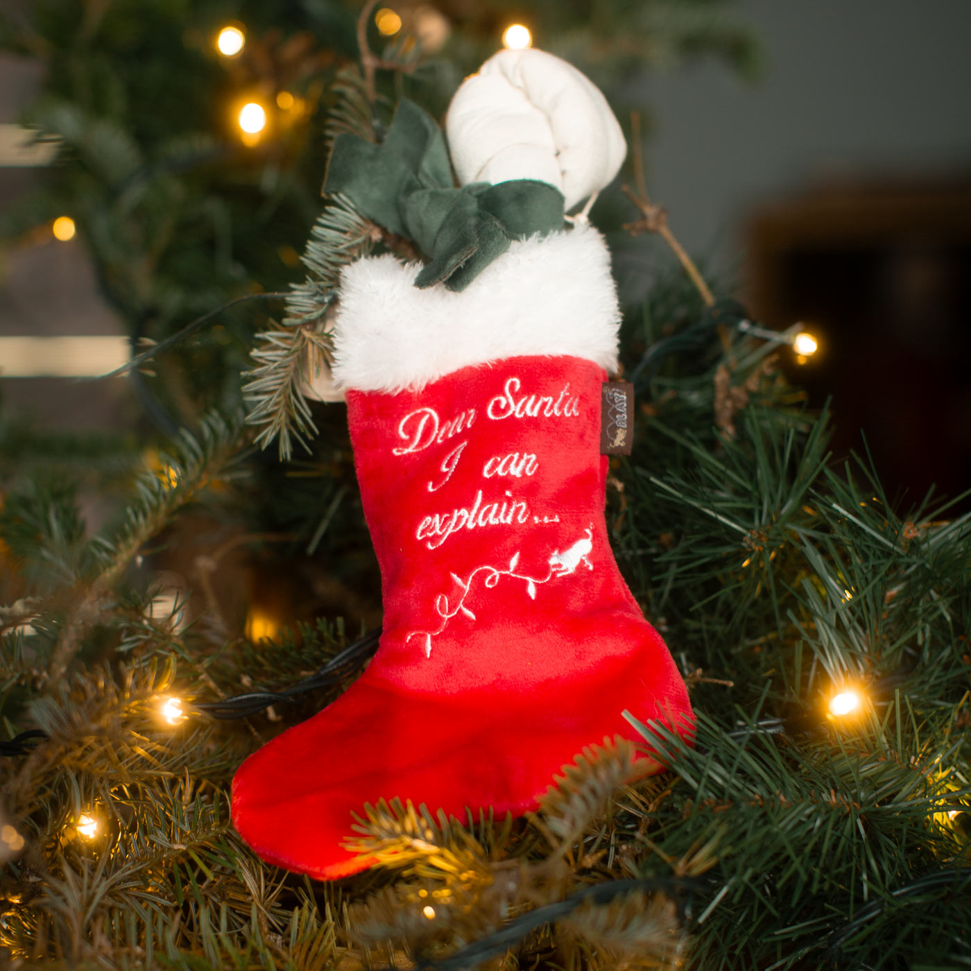 P.L.A.Y. Merry Woofmas Christmas Dog Stocking for Pets - Festive Holiday Pet Gift for Dogs, Puppies & Good Boys - Perfect for Christmas Decorations & Pet Stocking Stuffers