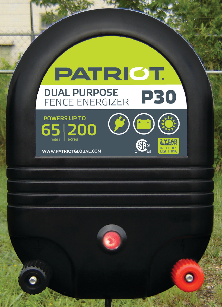 P30 Dual Purpose Fence Energizer - 3.0 Joule Electric Fence Charger for Livestock & Deer Control | Perfect for Farms, Ranches & Pastures