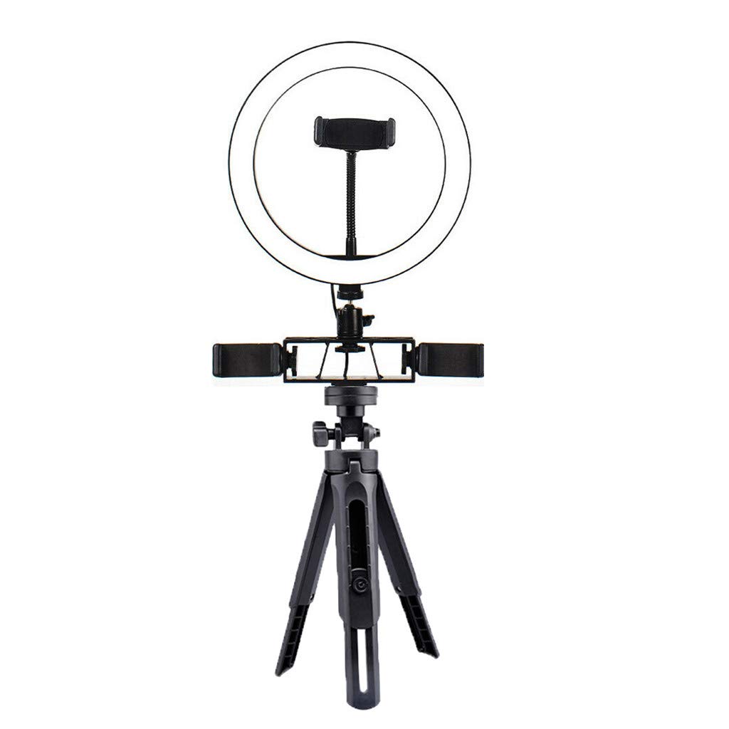 10-Inch LED Ring Light with Tripod Stand & Phone Holder - Dimmable Selfie Light for Vlogging, Live Streaming, YouTube, Photography | Perfect for Home Studio, TikTok Videos, Makeup Lighting, and Video Conferencing
