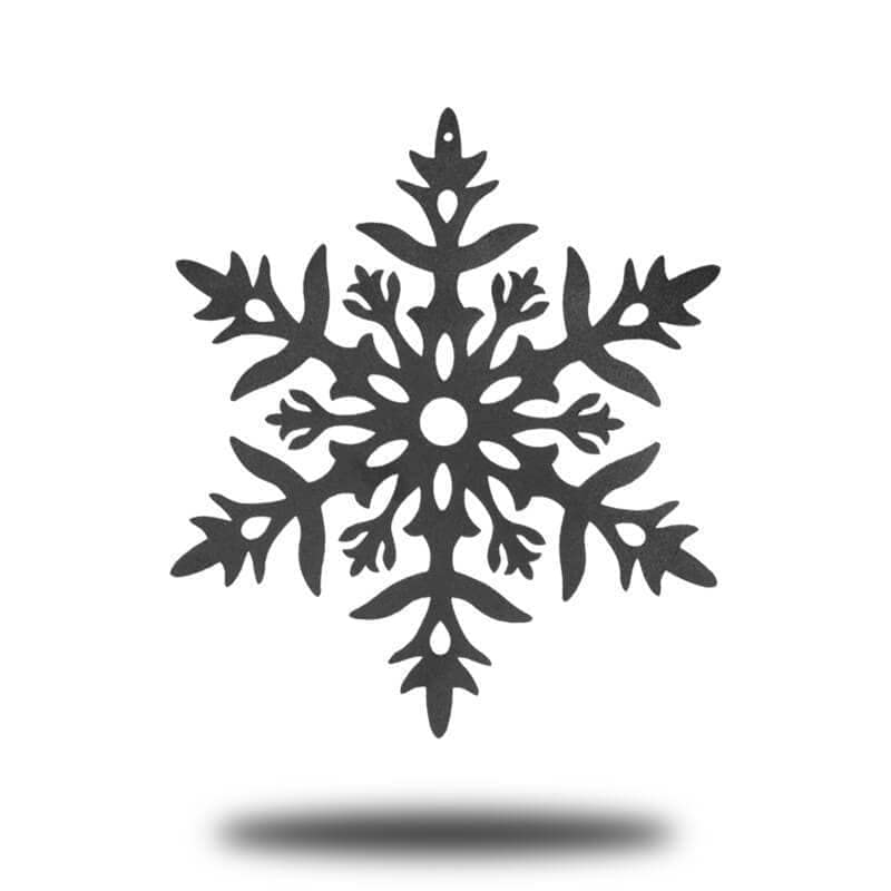 Redline Steel Holiday Wall Decor - Snowflake Black Metal Wall Art for Living Room, Bedroom & Porch - American Made Home Decor - Perfect for Christmas & Winter Seasonal Decoration