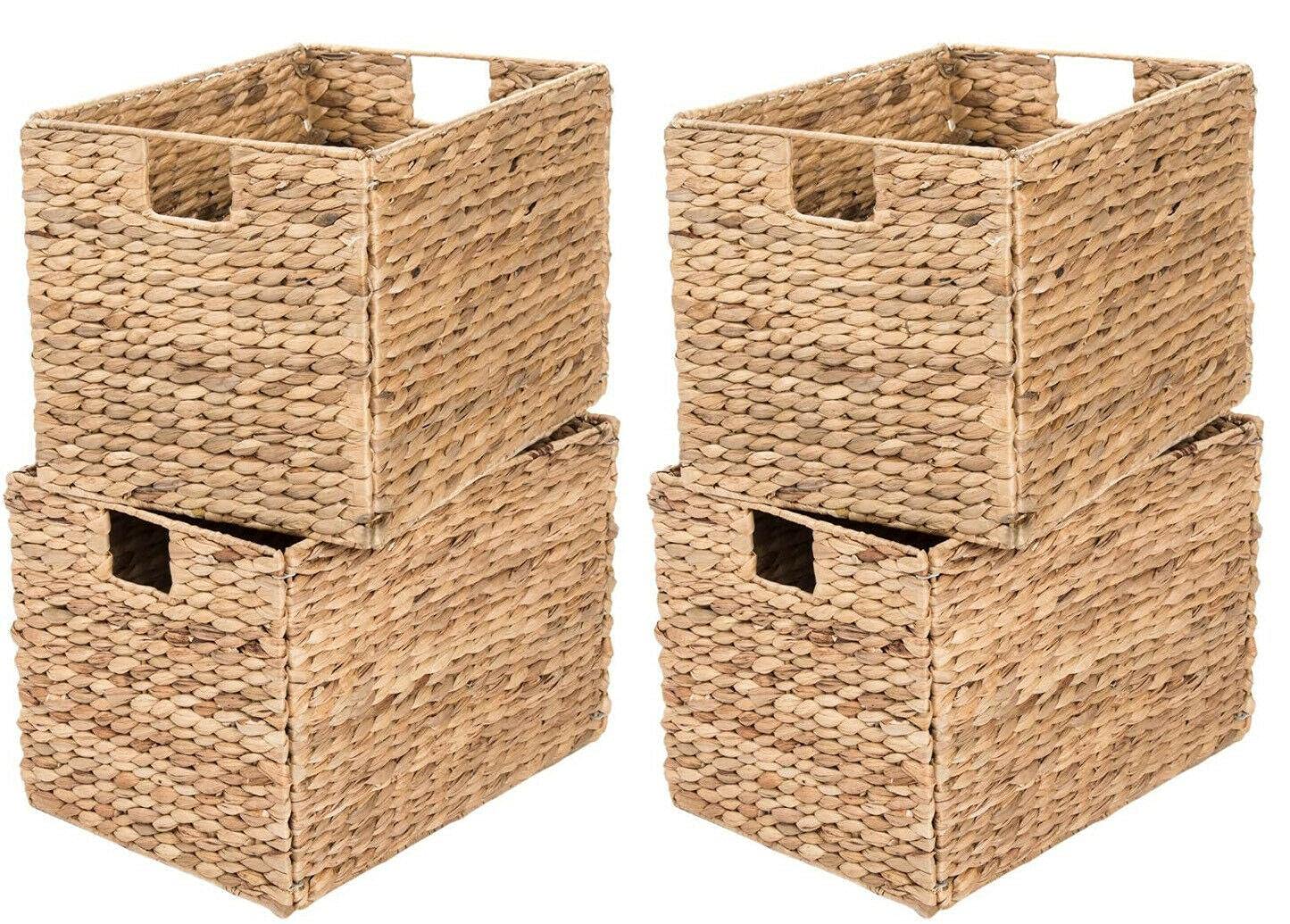 Decorative Hand-Woven Wicker Storage Basket - Desk Organizer for Office & Workspace | Pencil Holder, Pen Case, Stationery Box | Perfect for Home Office, Study Room & Classroom Organization