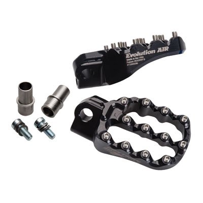 Fastway Evo Air Motorcycle Foot Pegs Kit - Black - Compatible with Beta 125 RR-S 2017 - Durable Off-Road Footpegs for Enhanced Control & Comfort - Perfect for Trail Riding & Motocross