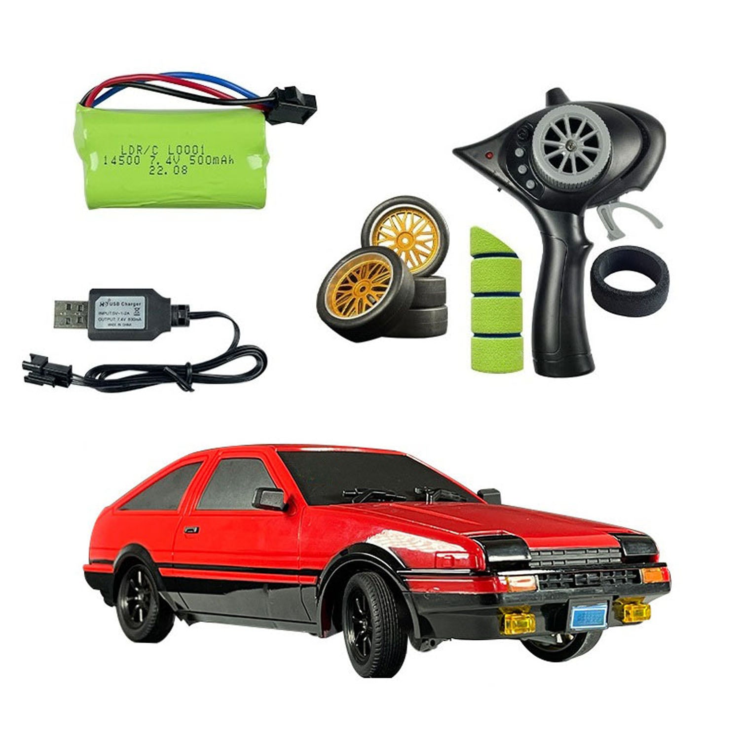 1/18 Scale RC Drift Car RWD LDRC LD1801 AE86 Model - 2.4GHz Wireless Remote Control, Gyro Stabilizer, Electric Toy Car for Adults & Kids | Perfect for Indoor/Outdoor Racing, Drift Practice, and Hobby Collection