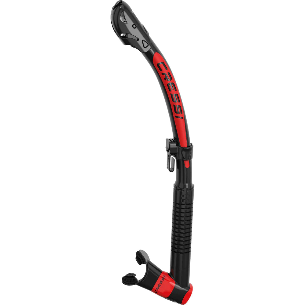 Cressi Itaca Ultra Dry Snorkeling Mask - Black/Red for Scuba Diving, Freediving & Underwater Photography