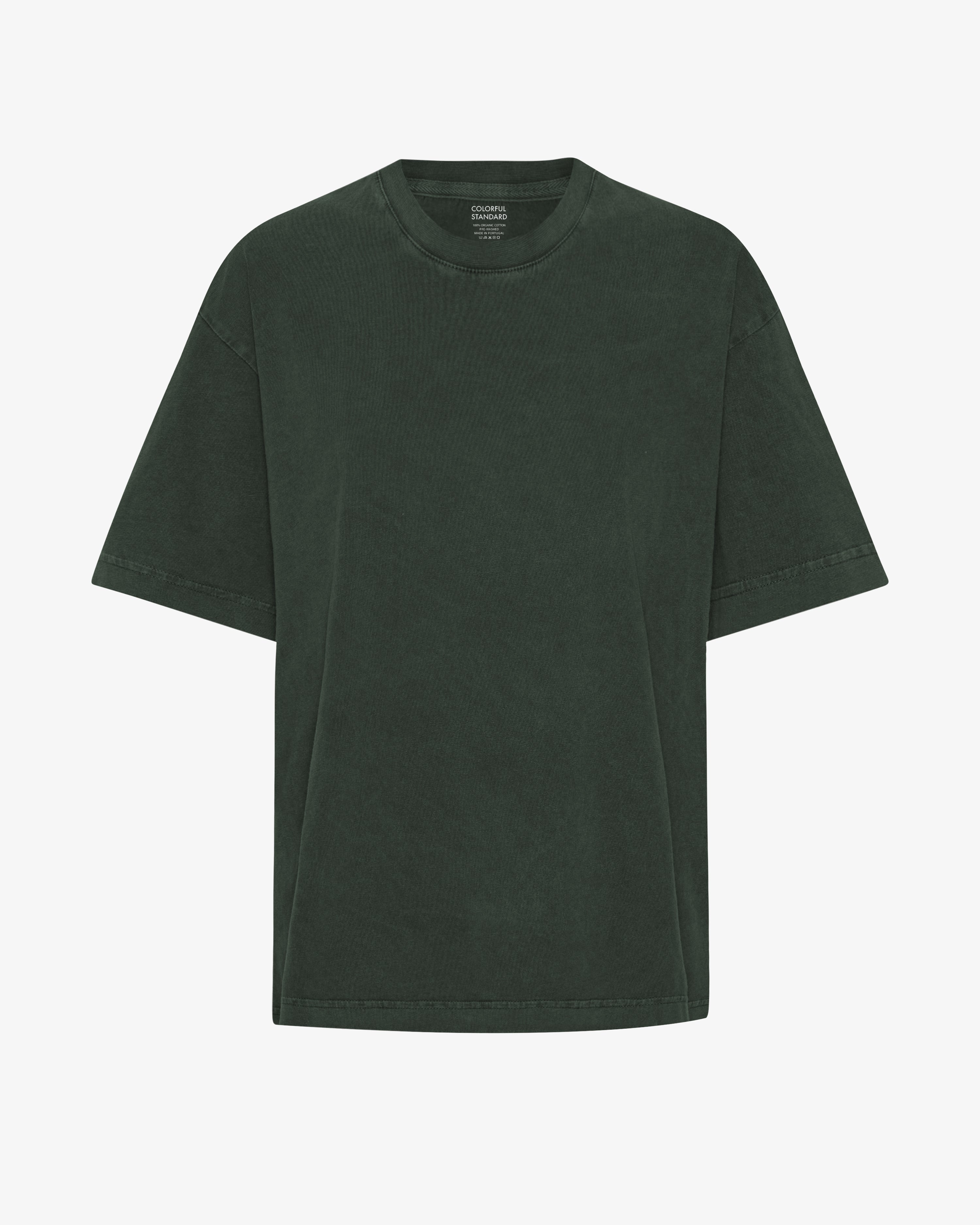 Oversized Organic Cotton T-Shirt for Women - Midnight Forest Green | Soft Eco-Friendly Casual Tee for Lounge, Yoga & Everyday Wear