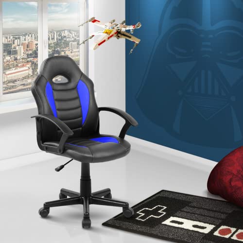 Premium Ergonomic Gaming Chair - Adjustable Reclining Racing Style Office Chair for PC & Computer - Comfortable Support for Teens, Boys & Girls - Perfect for Gaming, Working, Studying in Home Office or Bedroom - Blue