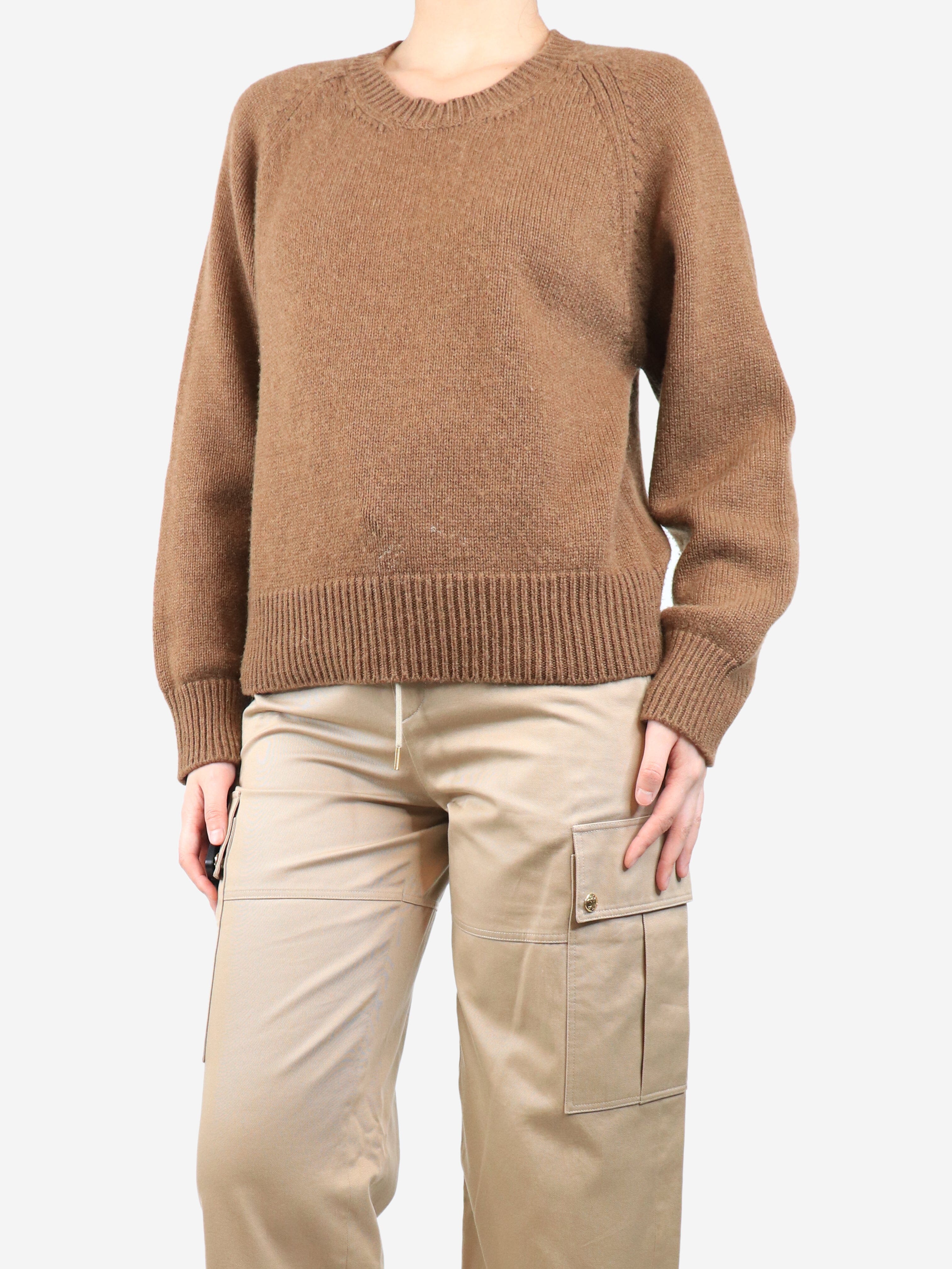 Luxury Brown Cashmere Sweater for Women - Size UK 8 (US 6) | Soft & Warm Winter Pullover | Perfect for Office, Travel & Casual Outfits