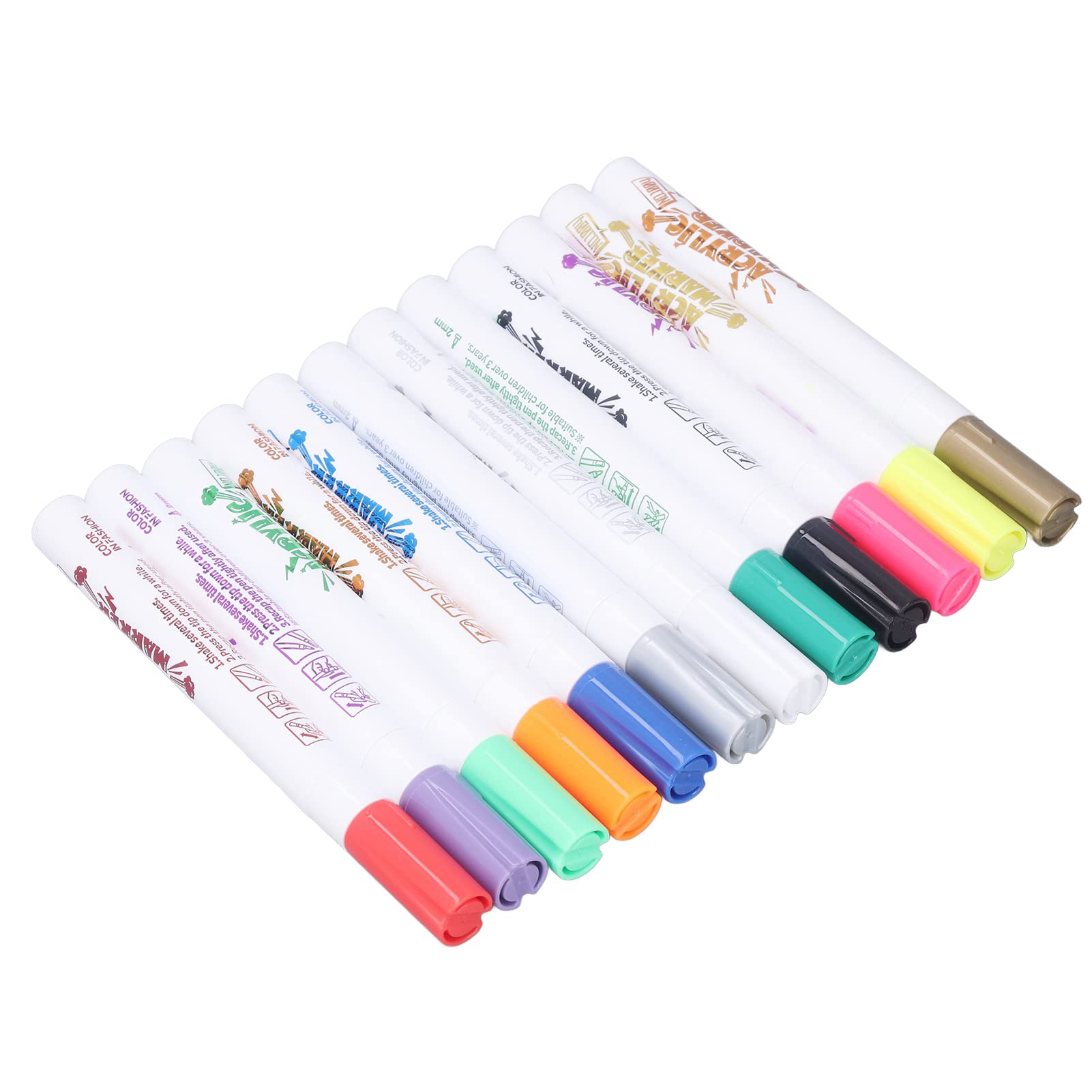 Pinsofy Acrylic Paint Markers - Waterproof, Long-Lasting Art Supplies for Canvas, Wood, Glass, Rocks & DIY Crafts - Perfect for Artists, Students & Home Decor Projects