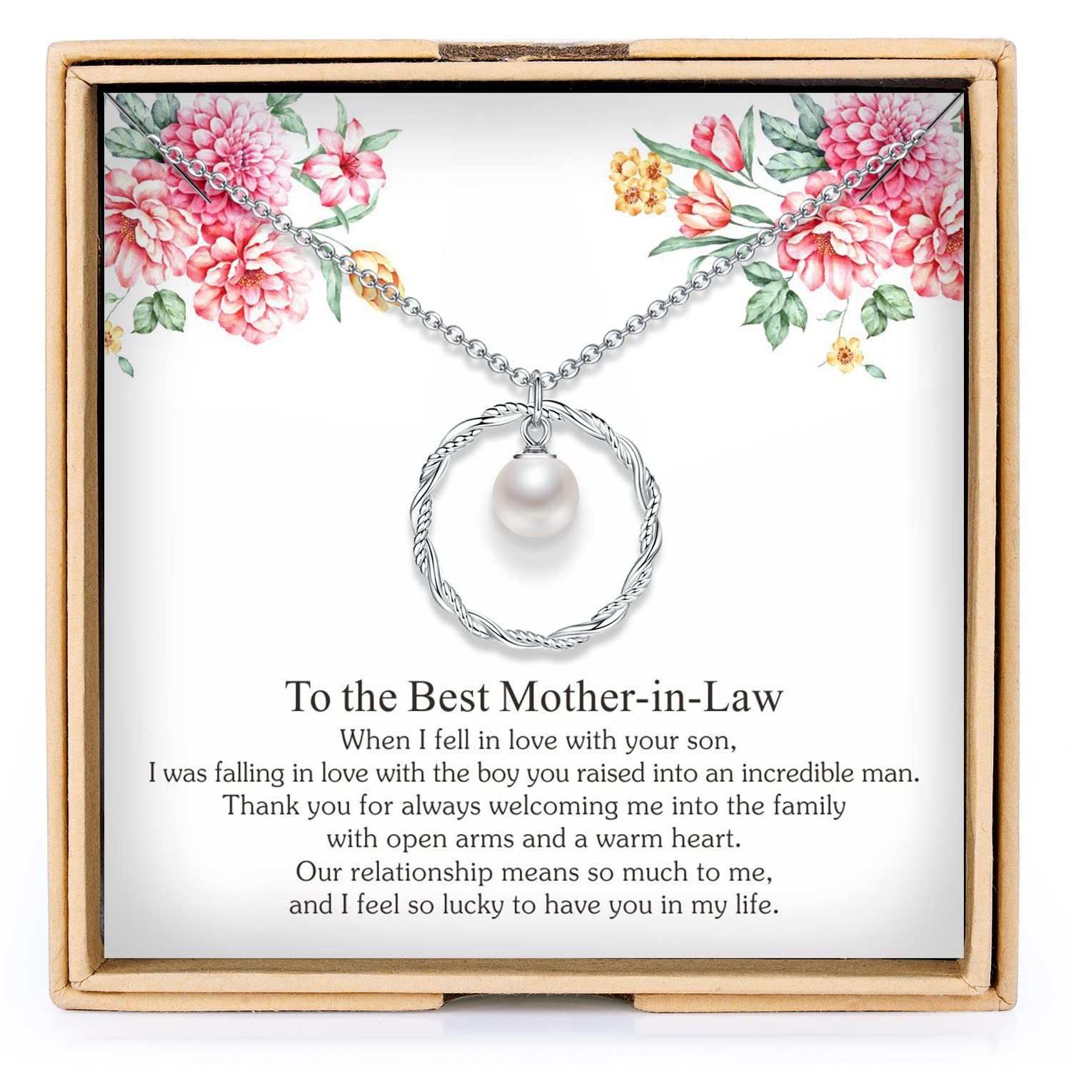 Beautiful Sterling Silver Necklace - Perfect Gift for Mother-in-Law, Daughter-in-Law, Mother of the Bride & Groom | Elegant Jewelry for Weddings, Anniversaries & Special Occasions