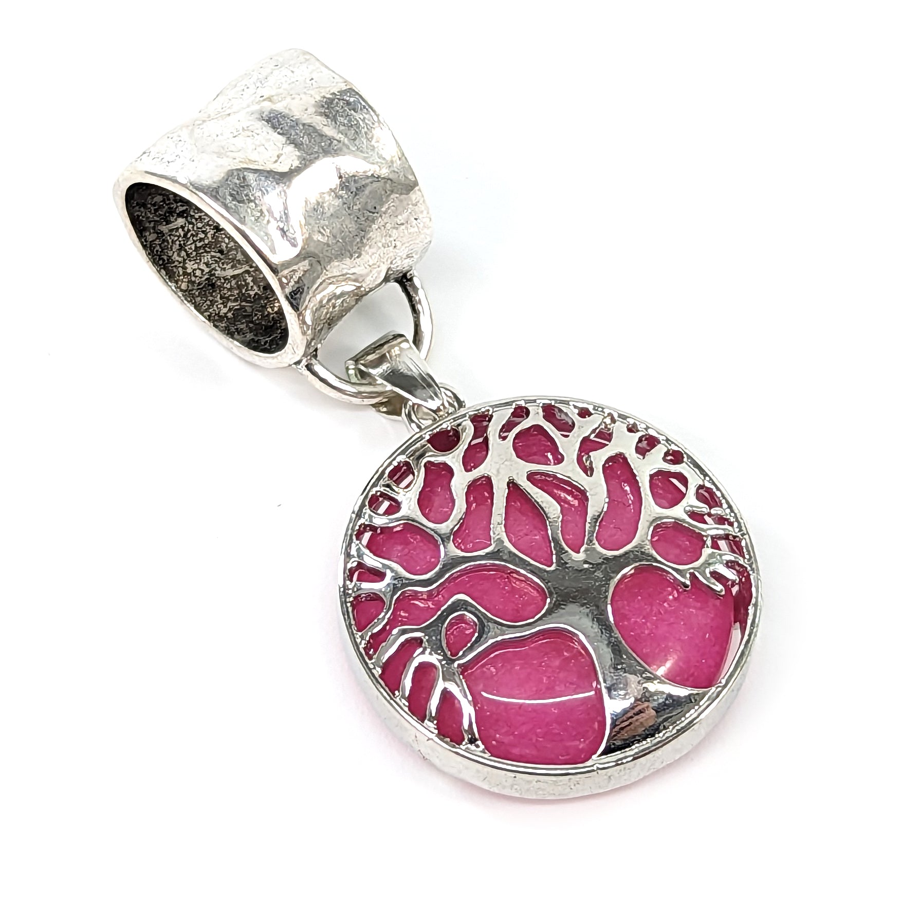 Pink Agate Tree of Life Scarf Jewelry - Elegant Necklace for Women, Boho Chic Accessory - Perfect for Weddings, Parties & Everyday Wear