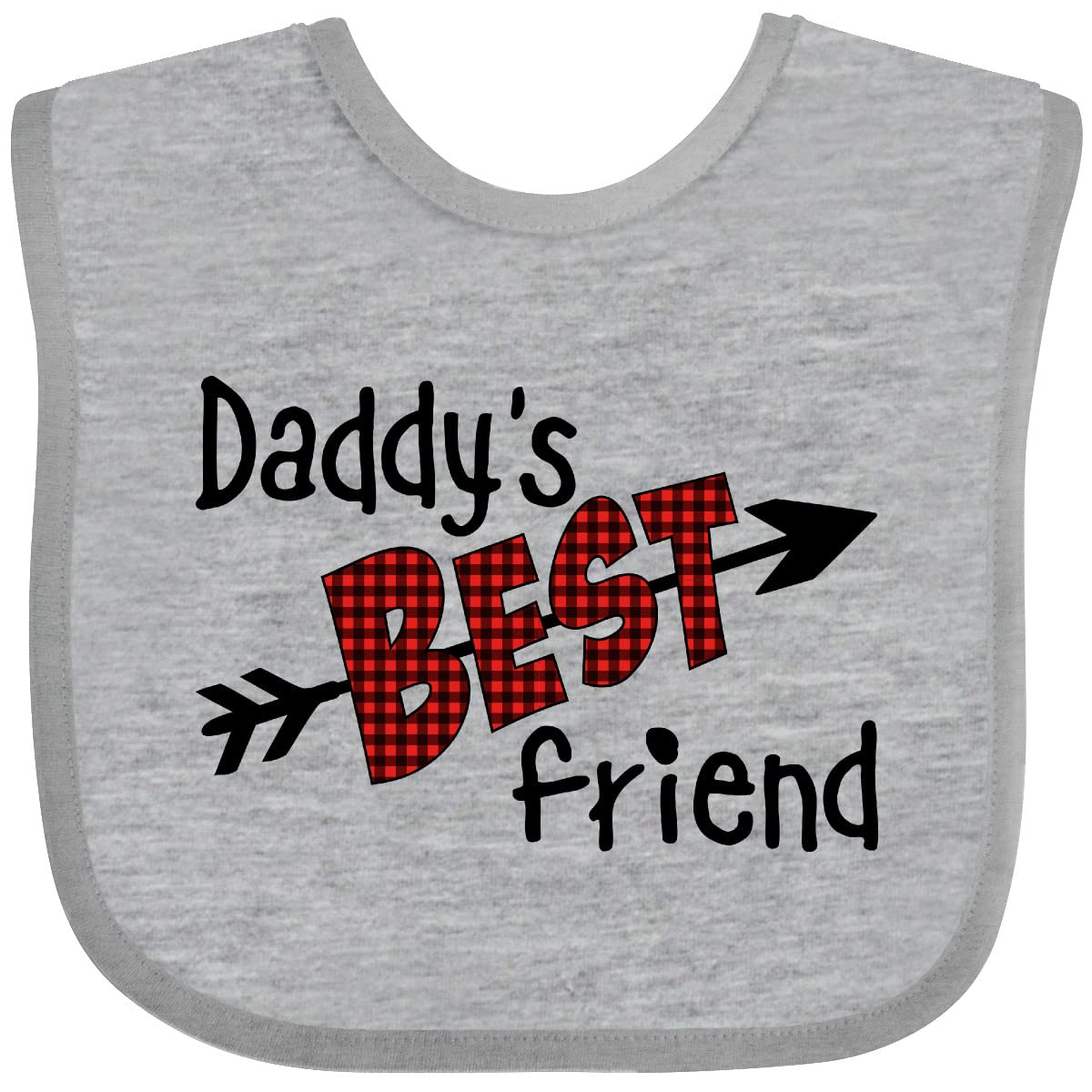 Inktastic Arrow and Plaid Letters Baby Bib - Perfect for Feeding, Gifting, and Everyday Use