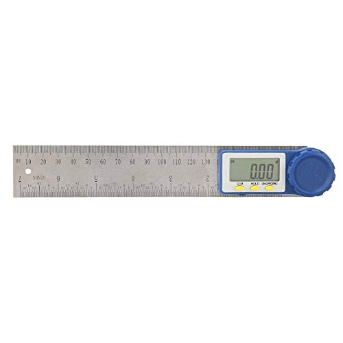 2 in 1 Digital Angle Finder & Protractor - 200mm Stainless Steel Magnetic Goniometer with LCD Display - Perfect for Woodworking, Metalworking, and DIY Home Improvement Projects