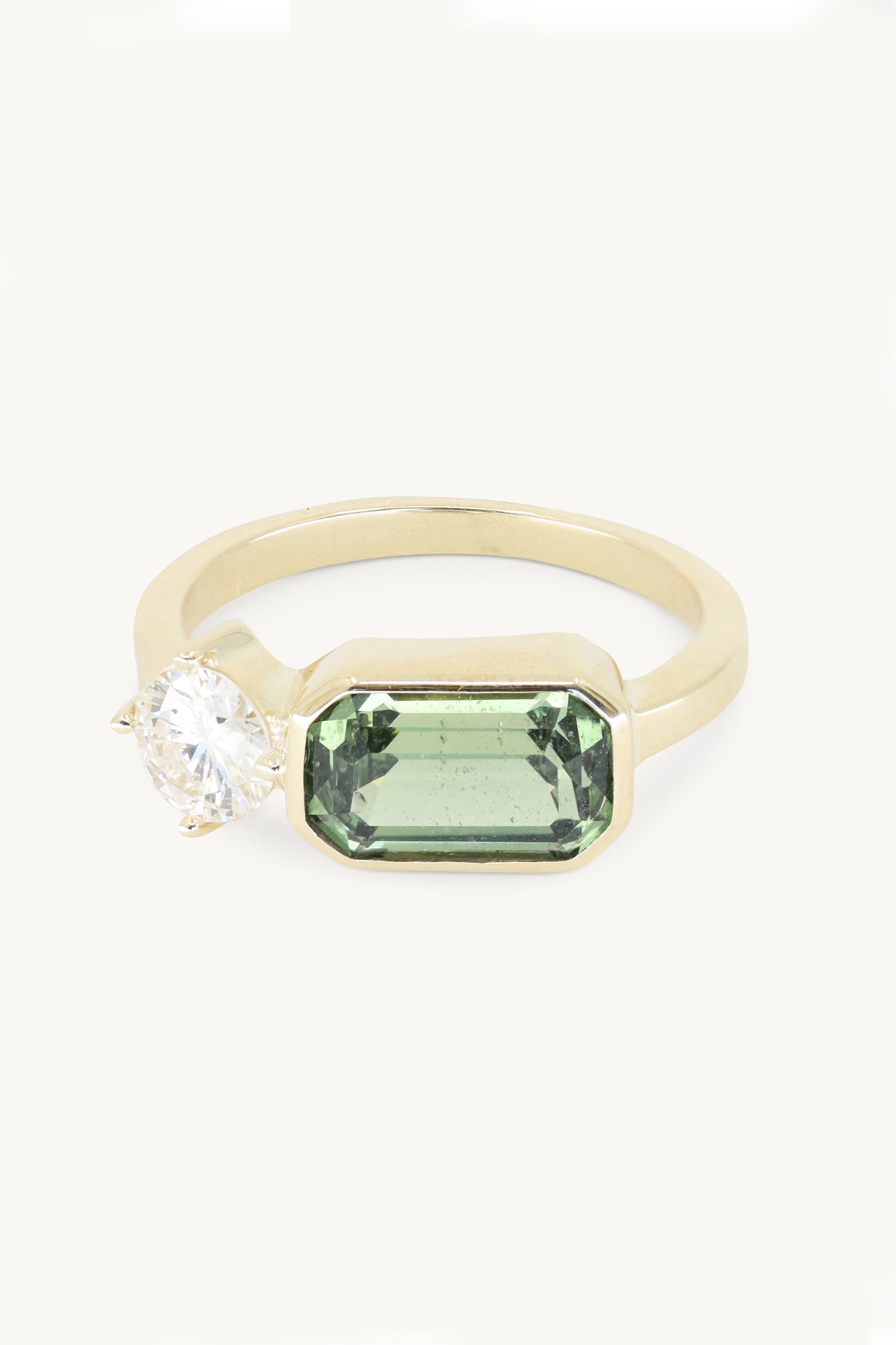 Emerald Cut Sapphire 14K Yellow Gold Ring for Women - Elegant Wedding Engagement Promise Jewelry Gift for Her - Perfect for Anniversaries, Proposals & Special Occasions