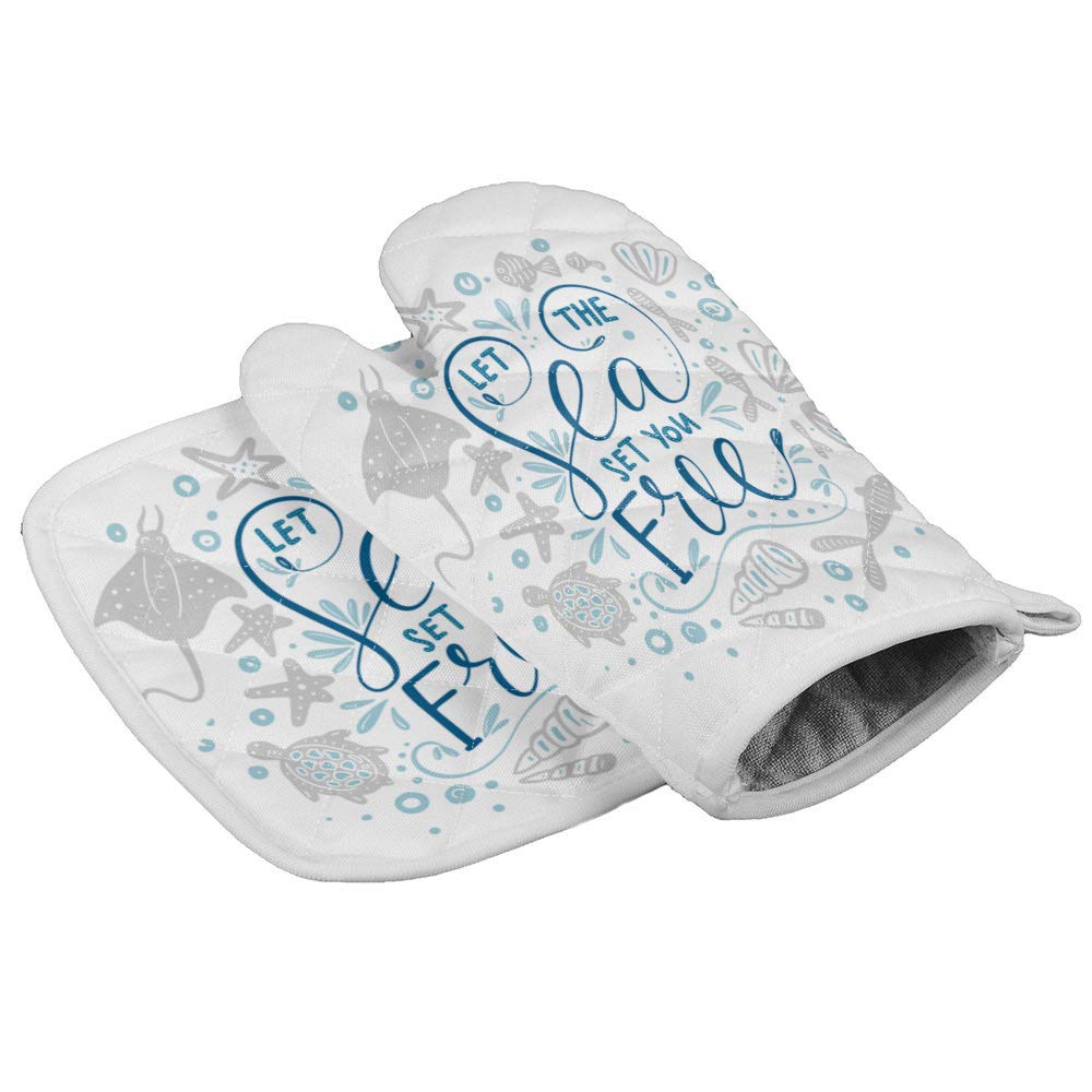 **Heat Resistant Crystal Emotion Kitchen Oven Mitts & Pot Holders Set – Non-Slip BBQ, Baking, Grilling Gloves for Cooking, Baking & Marine Life Protection (Perfect for Home Kitchen, Outdoor BBQ & Camping)**