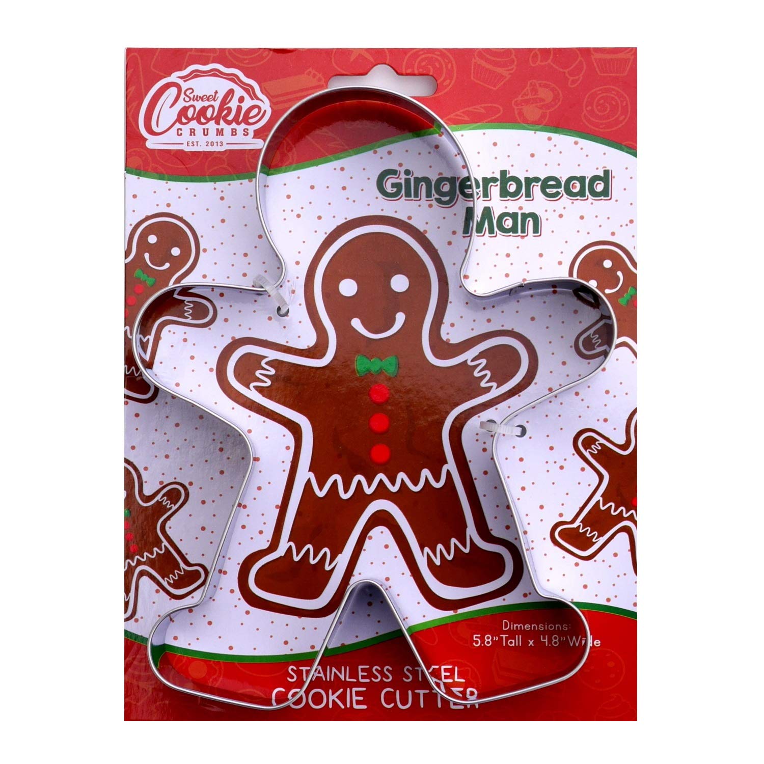 Premium Stainless Steel Gingerbread Man Cookie Cutter - Large Food-Grade Baking Tool, Dishwasher Safe - Perfect for Holiday Cookies, Christmas Baking & DIY Gingerbread House Decorations