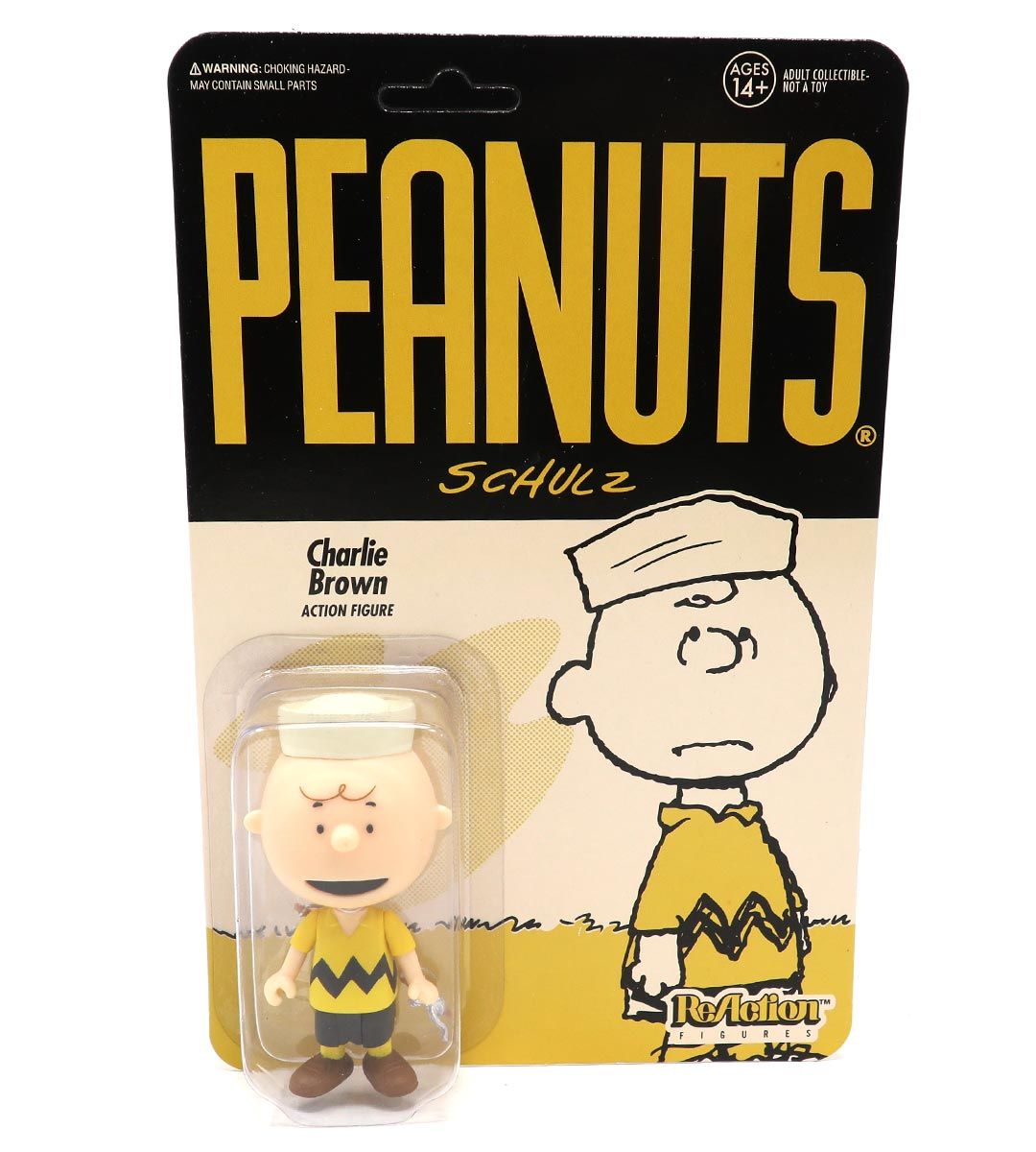 Charlie Brown ReAction Figure Wave 3 - Vintage Style Collectible Toy for Peanuts Fans - Perfect for Display, Gifts & Comic Conventions