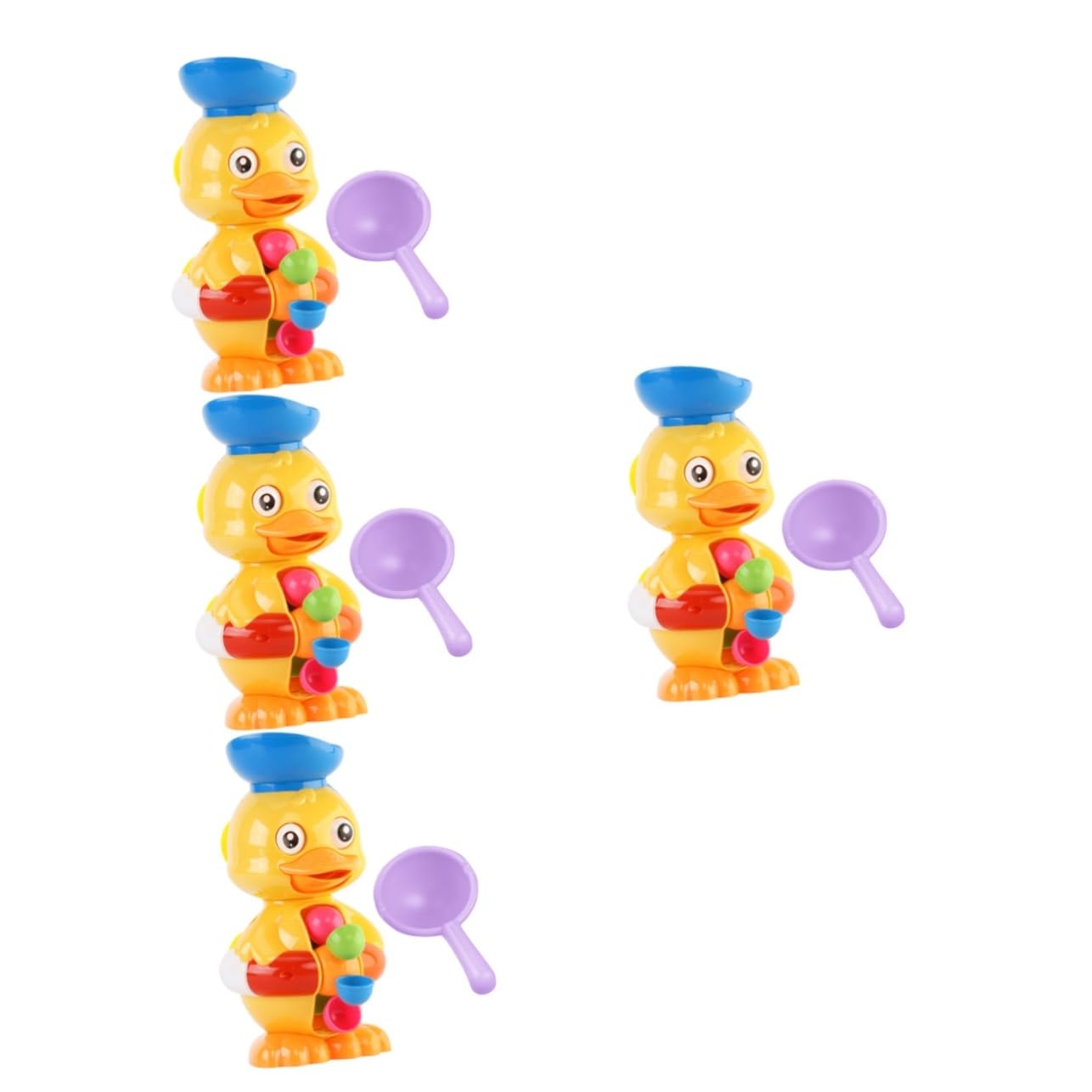 FAVOMOTO 4 Sets Duck Bath Toys with Bubble Machine - Fun Bathtub Toys for Kids, Toddlers & Babies - Perfect for Bath Time Play, Sensory Development & Water Play Activities