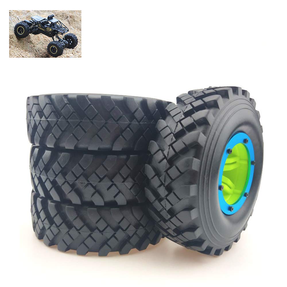 XULONG 1:10 Scale RC Off-Road Tires - 2.2 Inch 128x39mm All-Terrain Pneumatic Tires for Remote Control Racing & Climbing Cars (4Pcs) - Perfect for RC Bigfoot Trucks, Rock Crawlers & Off-Road Adventures