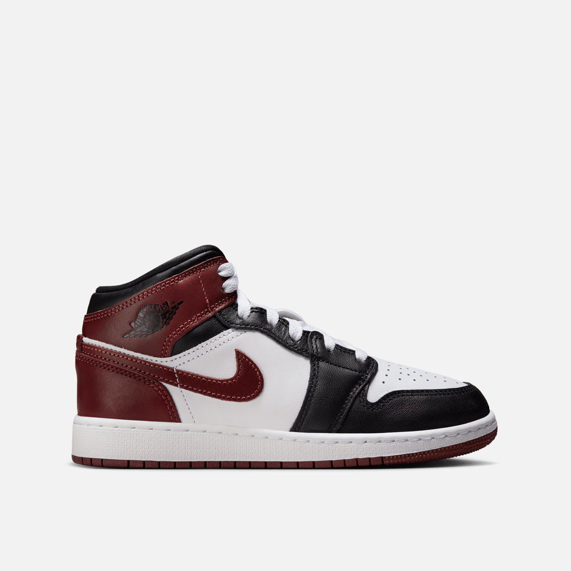 AIR JORDAN 1 MID SE (GS) Sneakers - White/Dark Pony/Black Colorway - Basketball Shoes for Girls - Perfect for School, Sports & Casual Wear