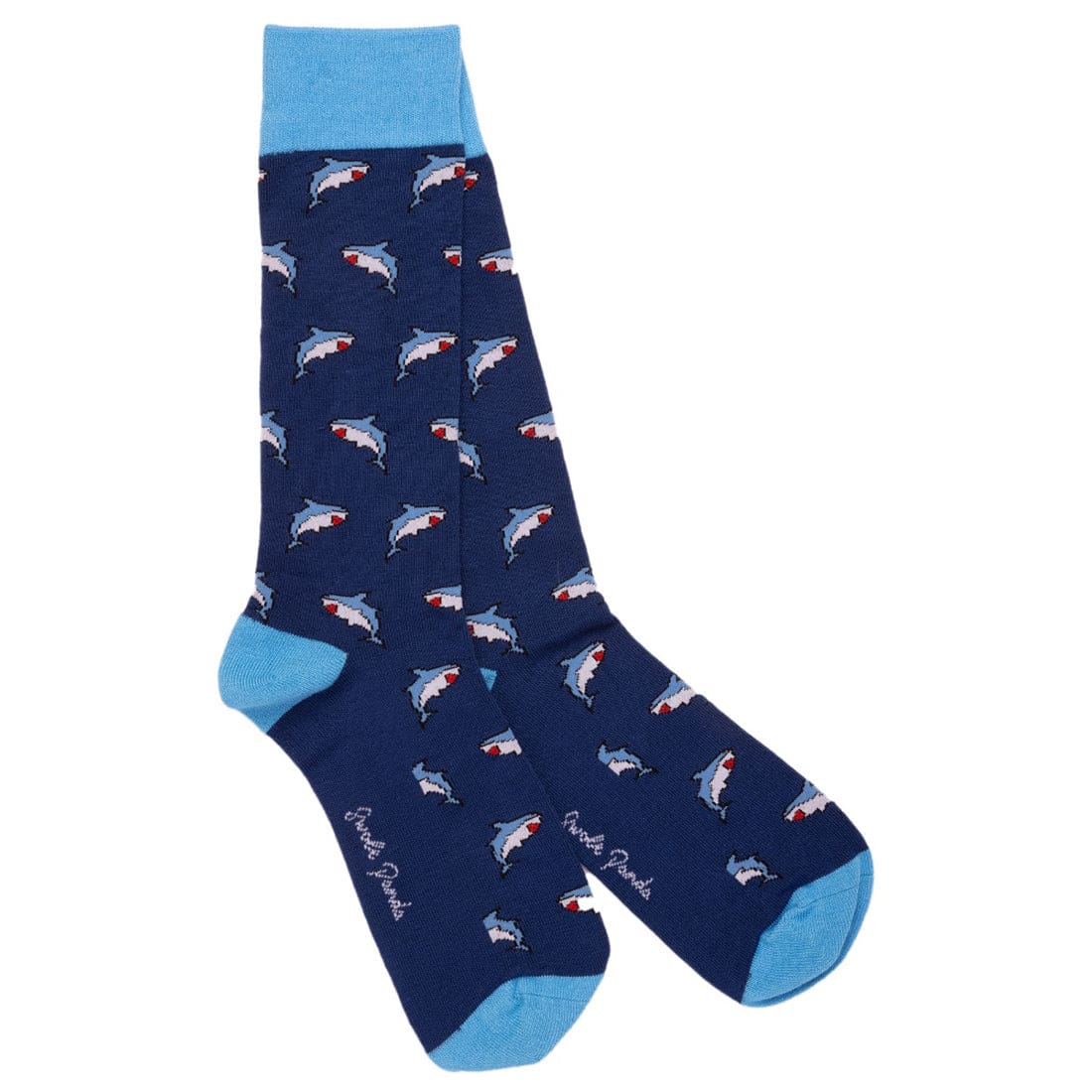 Premium Blue Shark Pattern Bamboo Socks for Men & Women - Soft, Breathable & Eco-Friendly - Perfect for Outdoor Activities, Sports & Daily Wear