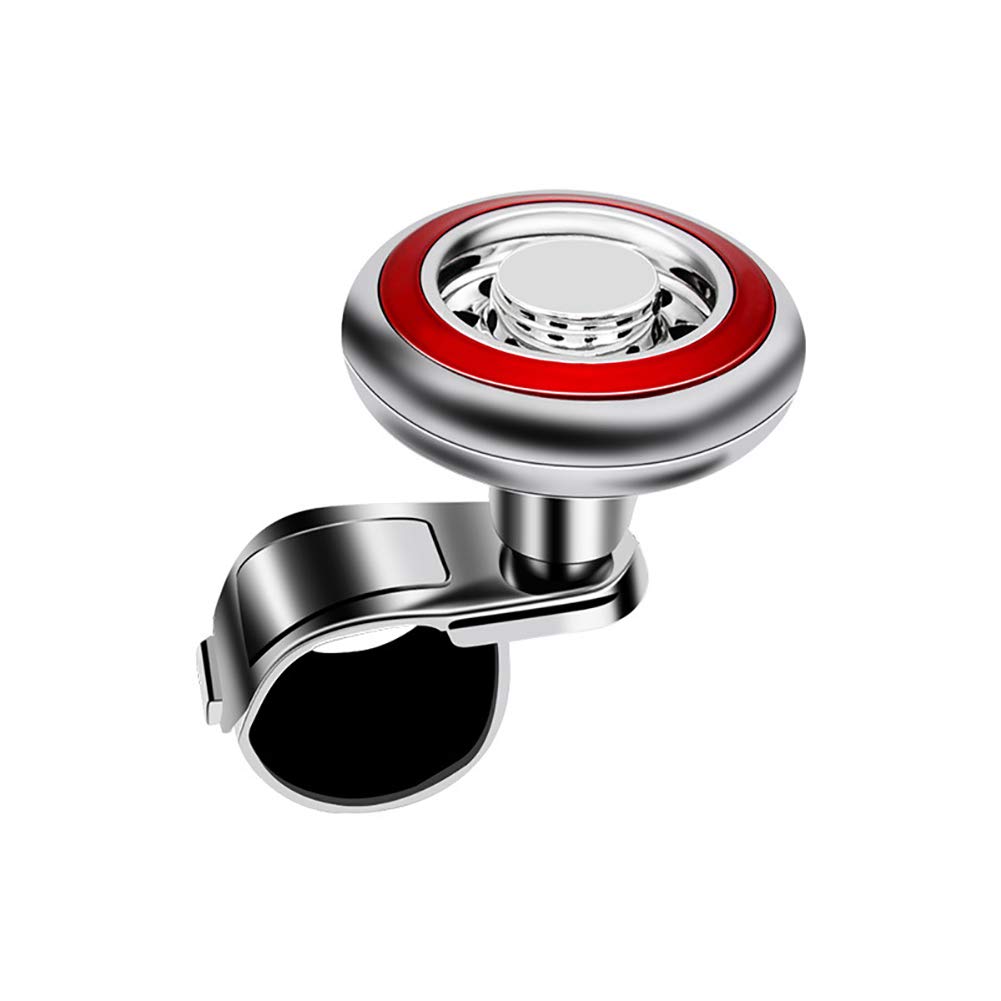 LUYANhapy9 Universal Car Steering Wheel Booster Ball - Red Auto Interior Accessories for Trucks & Vehicles | Easy Grip Handle Knob | Perfect Car Decoration Gift for Drivers (Great for Long Road Trips & Off-Road Adventures)