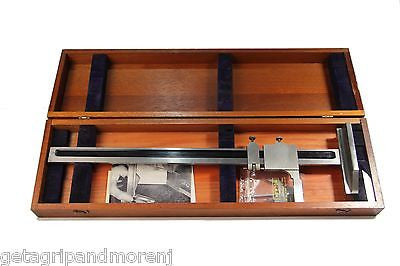 Brown & Sharpe Vernier Height Gauge with Protective Case - 19 Inch Precision Measuring Tool for Metalworking, Woodworking & Engineering Projects