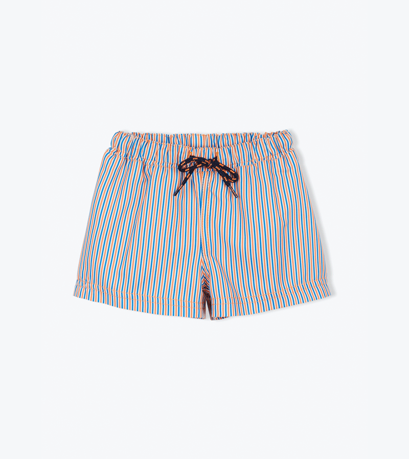 Arsene et les Pipelettes Baby Striped Swim Trunks - Quick-Dry Boys' Swim Shorts for Beach, Pool & Summer Water Play