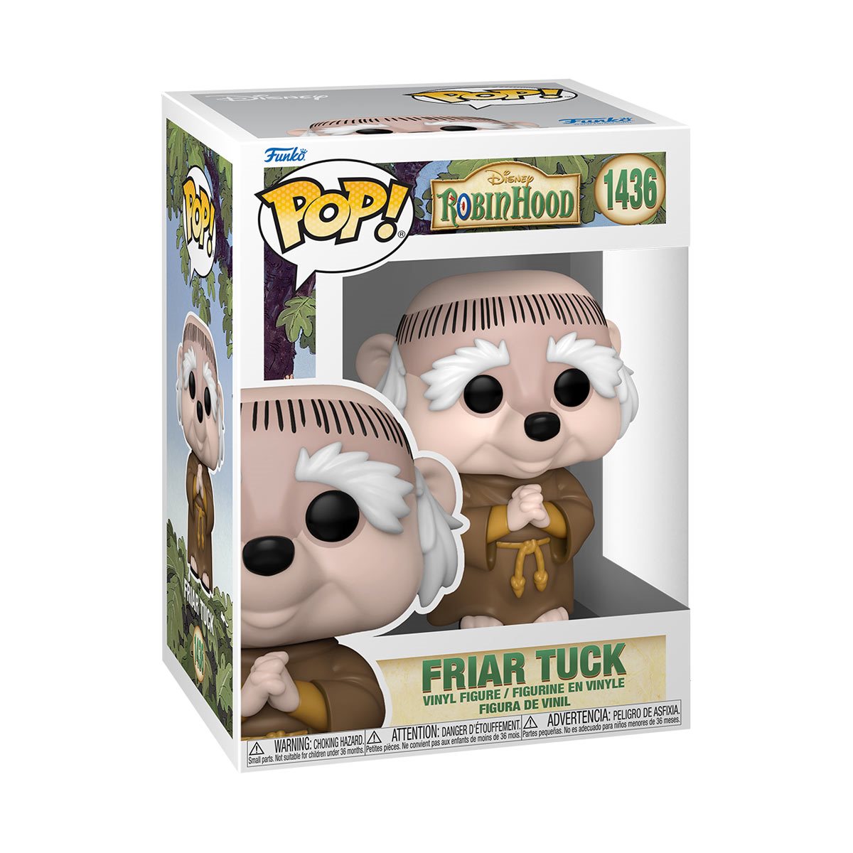 Disney Robin Hood Friar Tuck Funko Pop! Vinyl Figure #1436 - Collectible Toy for Disney Fans, Movie Lovers & Pop Culture Enthusiasts - Perfect for Display, Gifts & Home Decor