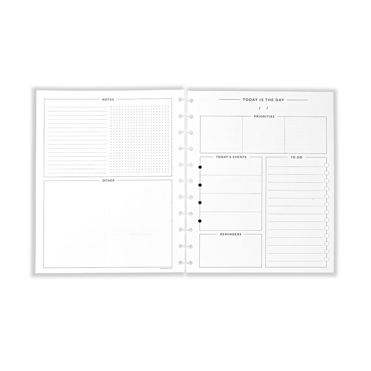 Circa Today's the Day Refill - 25 Sheets of Premium Planner Inserts for Productivity & Goal Tracking | Perfect for Franklin Covey Binders, Office Organization & Daily Planning