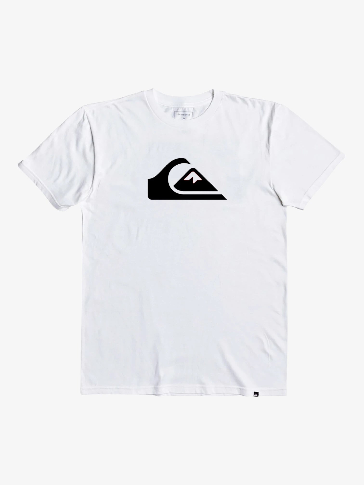Quiksilver Comp Logo White T-Shirt for Men - Comfortable Cotton Tee for Surfing, Skateboarding & Casual Wear