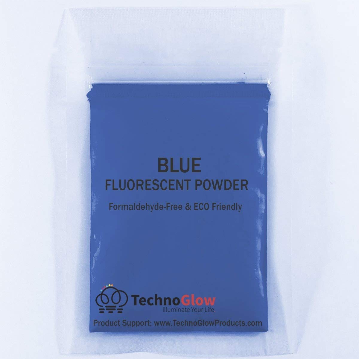 Fluorescent UV Powder Pigment - Black Light Reactive Glow Paint | Non-Toxic, Eco-Friendly & Formaldehyde-Free | 35oz (2.2lb) Blue Tint Dye for DIY Crafts, Body Painting, Security Marking & Party Decorations