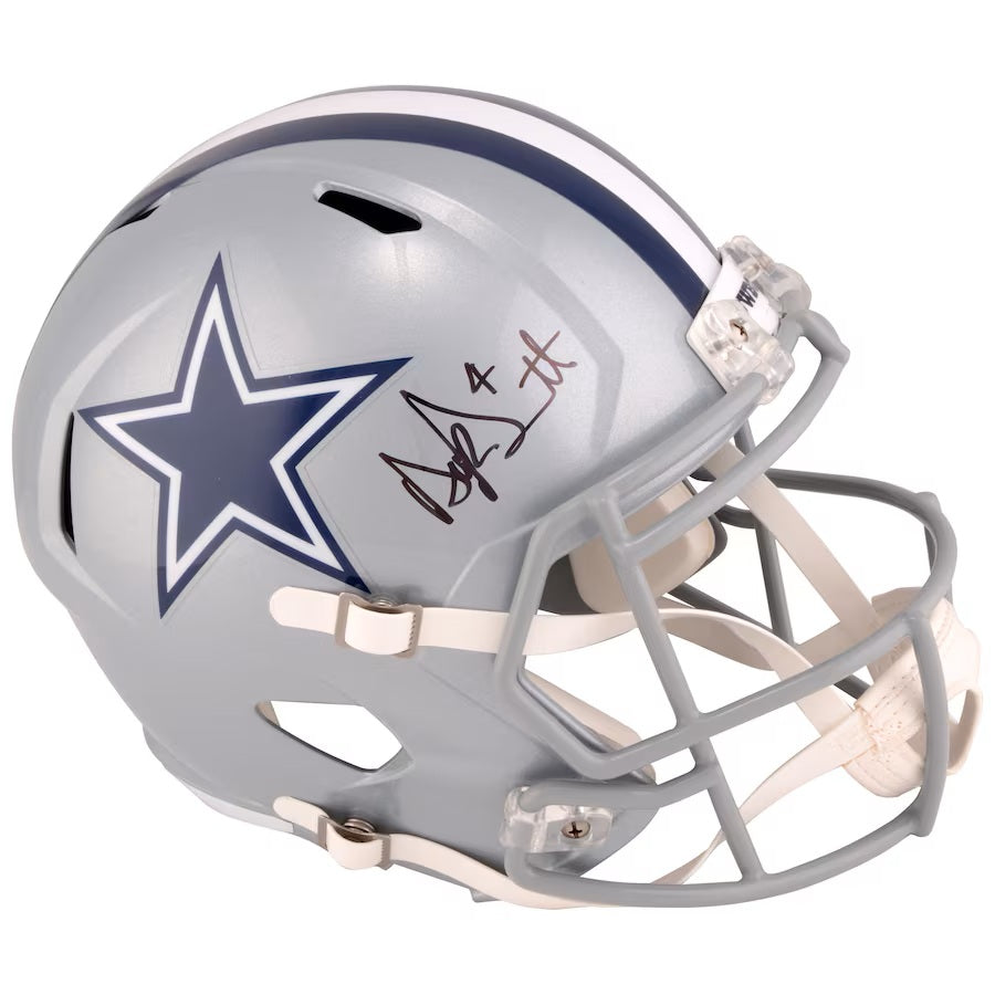 Dak Prescott Autographed Dallas Cowboys Full Size Replica Football Helmet - Perfect for Collectors, Fans, and Sports Memorabilia Displays
