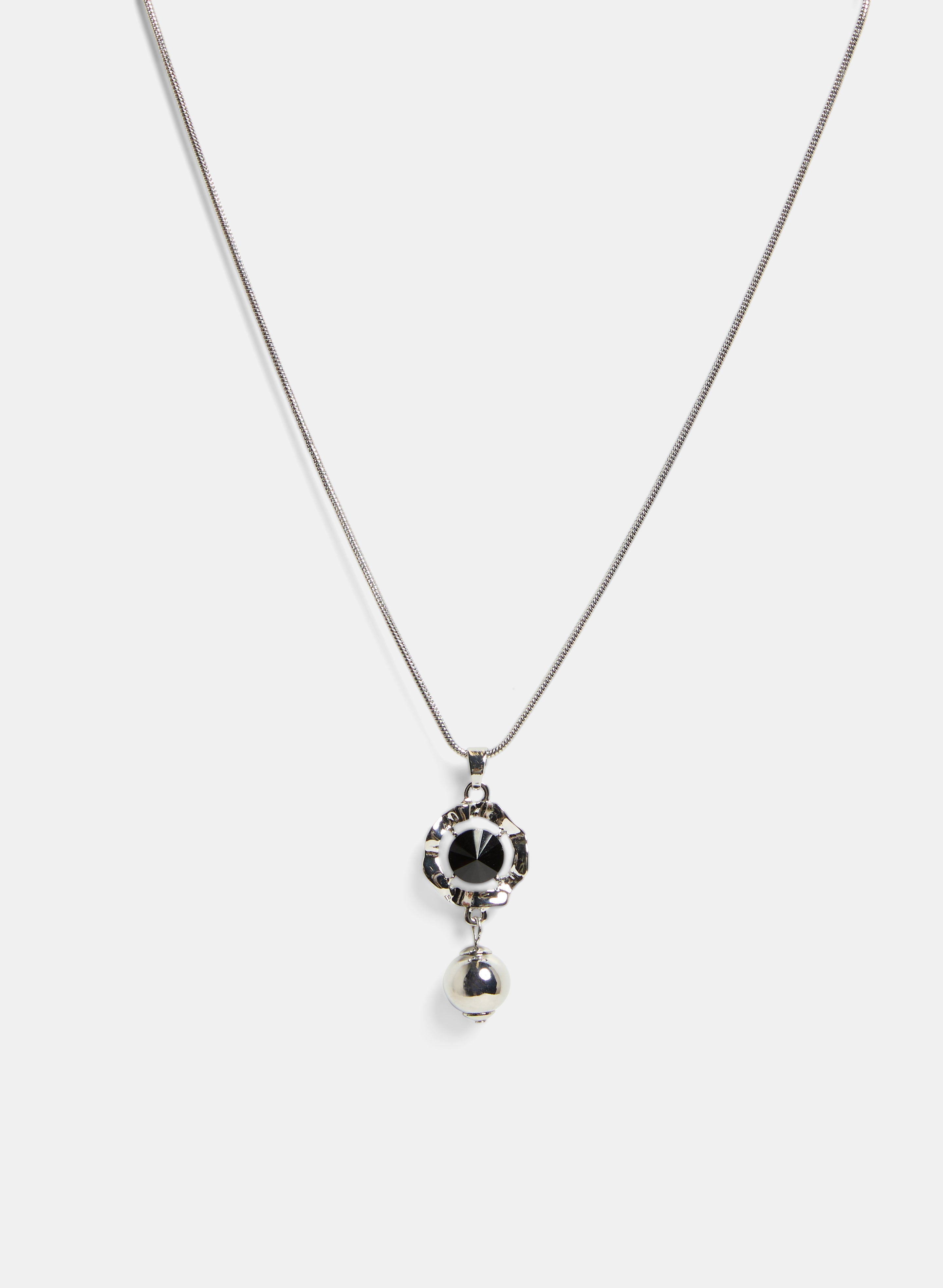 Elegant Faceted Stone & Tiered Pendant Necklace for Women - Perfect for Evening Parties, Weddings & Special Occasions