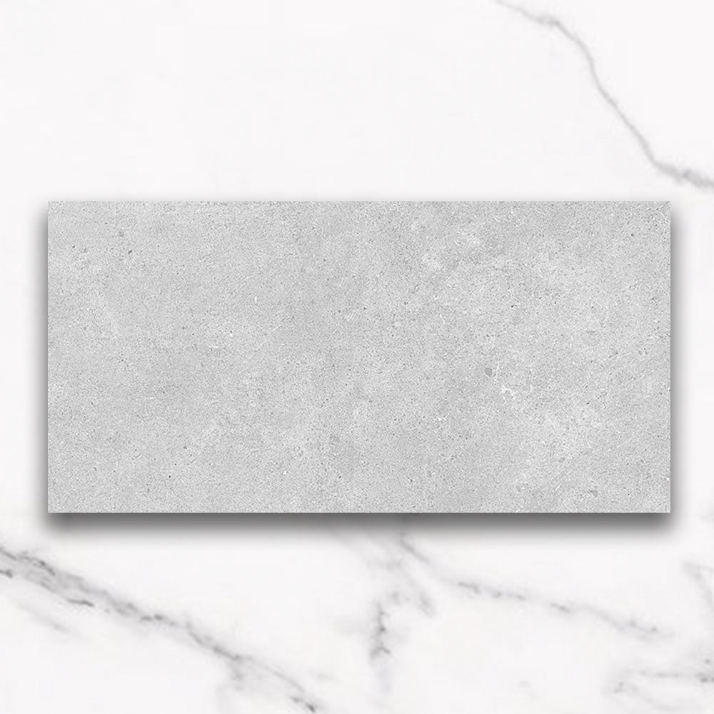 Prague Light Grey 300x600mm Outdoor Concrete Look Porcelain Tile - Durable Wall & Floor Tiles for Patio, Garden & Backyard Landscaping