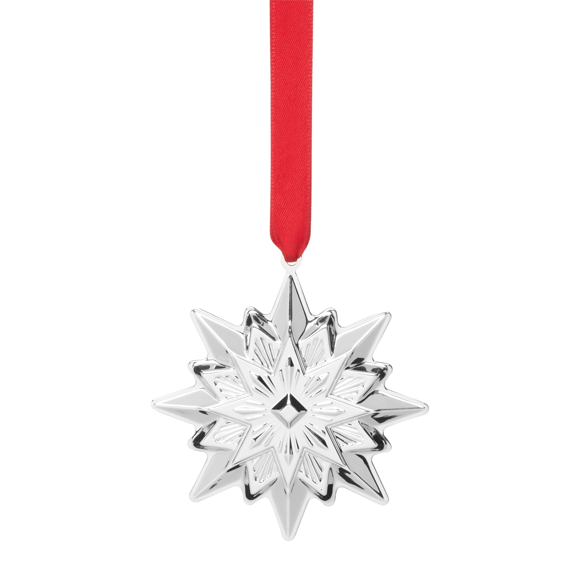 2024 8th Annual Star Sterling Silver Christmas Ornament - Elegant Holiday Tree Decoration for Xmas, Home, Office & Gift Giving