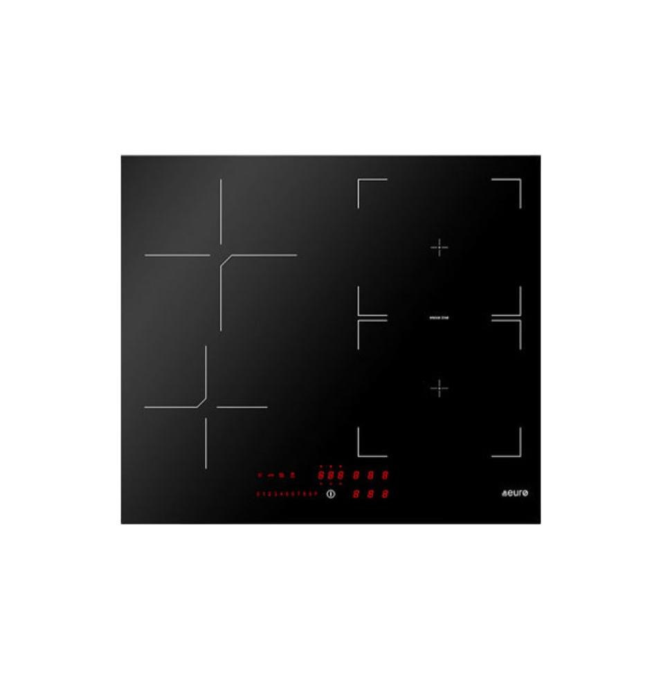 Euro Appliances E60IDB 60cm Flexi Zone Induction Cooktop - Italian Made Stainless Steel Built-in Stove for Modern Kitchens | Fast Heating & Energy Efficient | Perfect for Home Chefs & Small Spaces