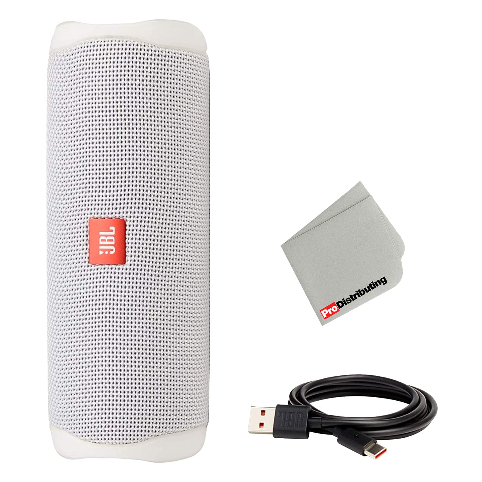 JBL FLIP 5 Waterproof Portable Bluetooth Speaker - Wireless Outdoor Speaker with Rich Bass, IPX7 Waterproof, 12-Hour Playtime - Perfect for Pool Parties, Beach, Hiking & Travel (Includes Microfiber Cleaning Cloth)