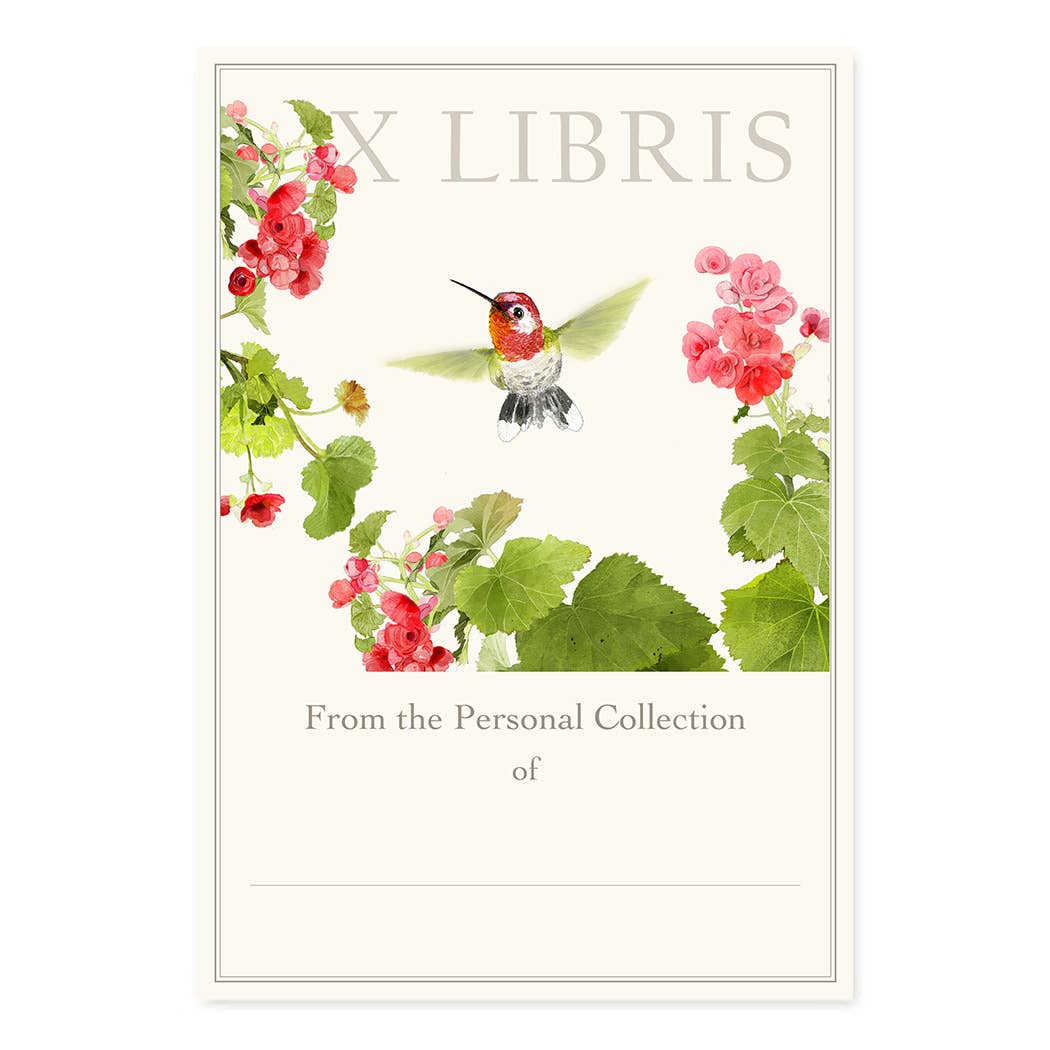 Anna's Hummingbirds Bookplates - Exquisite Bird-Themed Book Labels for Libraries & Book Lovers | Perfect for Book Collections, Gifts & Home Decor