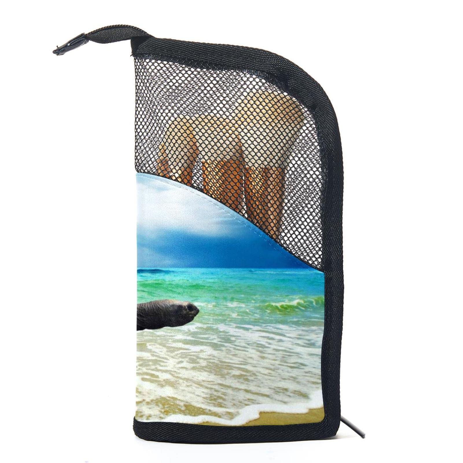 Premium 12-Piece Makeup Brush Organizer Bag with Holder Case - Portable Travel Cosmetic Brush Storage for Makeup Artists & Beauty Enthusiasts - Perfect for Beach, Travel, and Home Vanity Organization