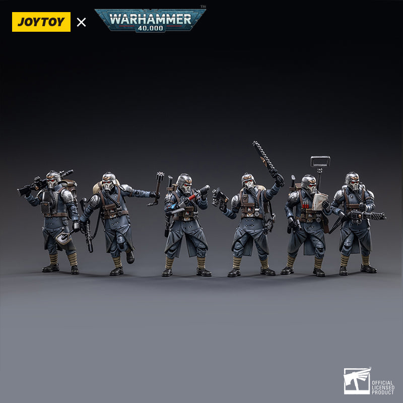 JOYTOY 1/18 Scale Warhammer 40K Action Figure - Astra Militarum Death Korps of Krieg Veteran Squad (Reissue) | Collectible Military Model for Display & Tabletop Gaming