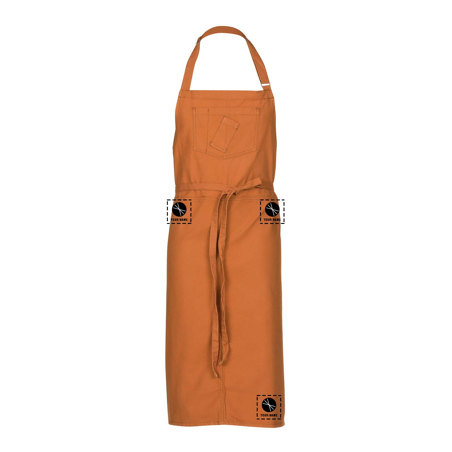 Chef Works Custom Unisex Rockford Bib Apron - Professional Kitchen & BBQ Cooking Apron for Chefs, Cooks & Grill Masters