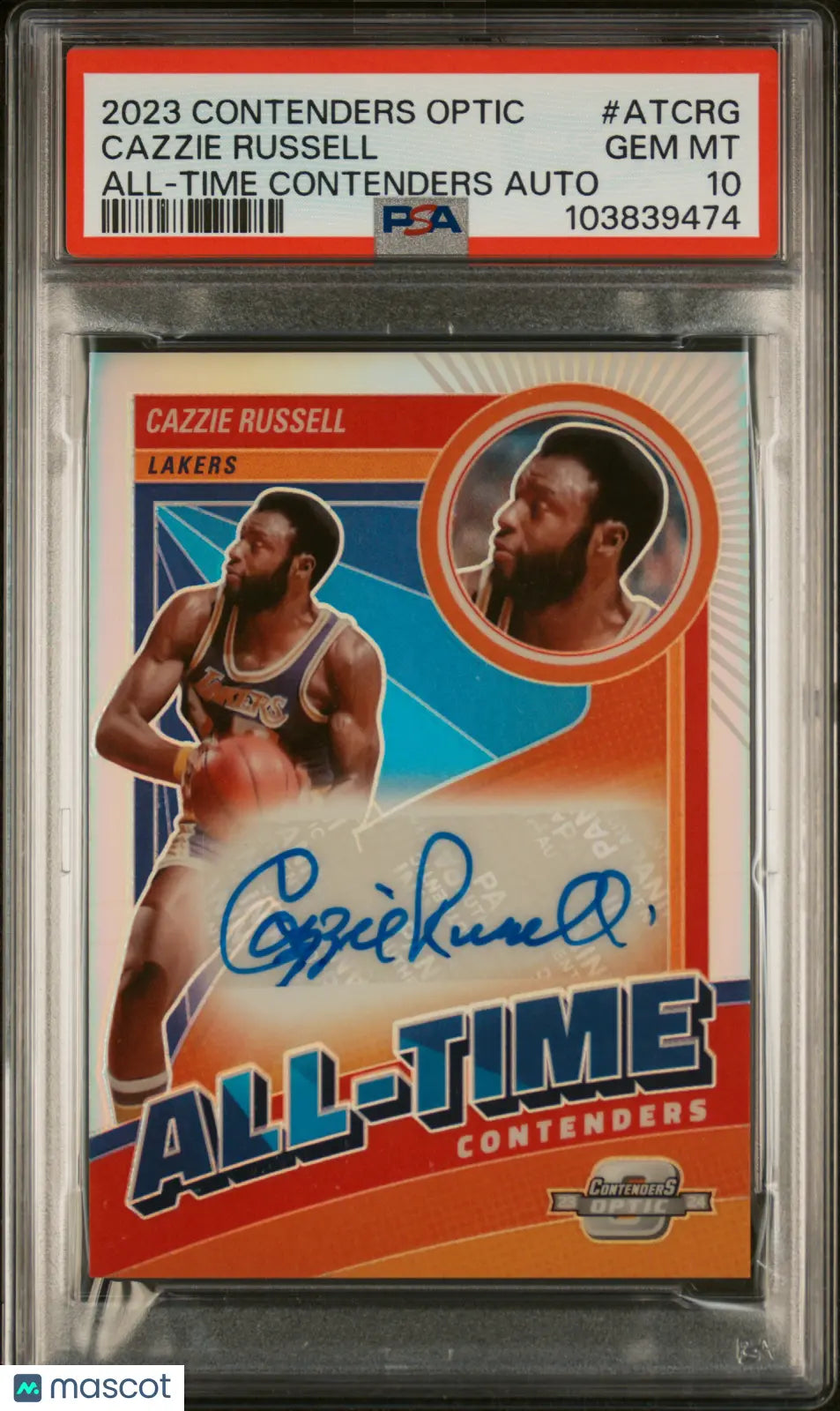 2023 Contenders Optic All Time Contenders Autographs Cazzie Russell PSA 10 /125 - Rare Basketball Trading Card for Collectors & Investors - Perfect for Display, Gifts, and Sports Memorabilia Collections