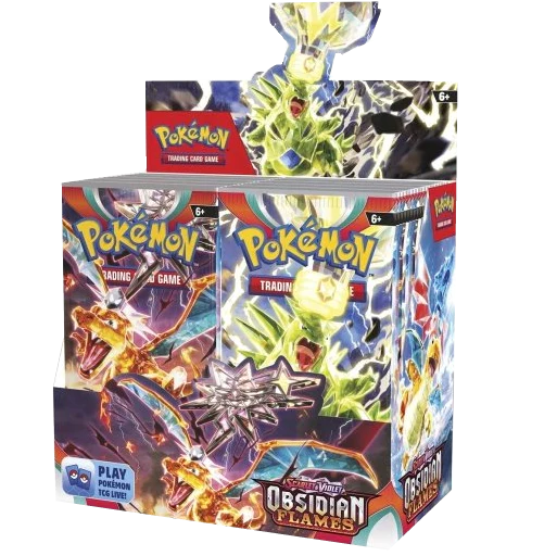 Pokemon Scarlet & Violet Obsidian Flames Booster Box - 36 Packs of Trading Cards for Collectors & Players - Perfect for Battles, Trades & Gifts